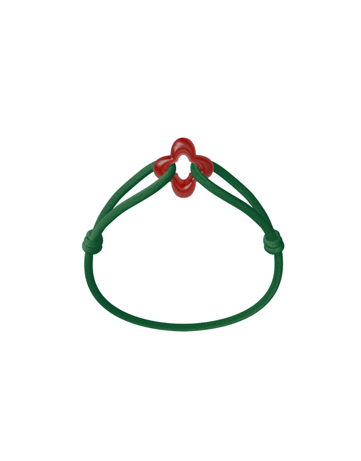 Red Clover Cord Bracelet with Carnelian