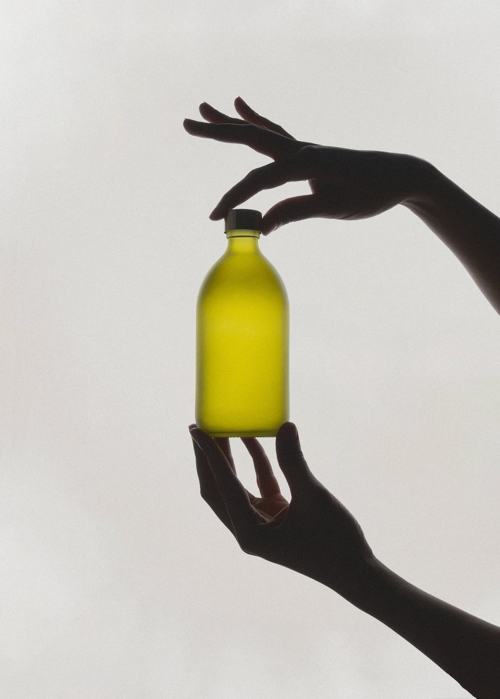 Green Glass Storage Bottle with Stainless Steel Cap