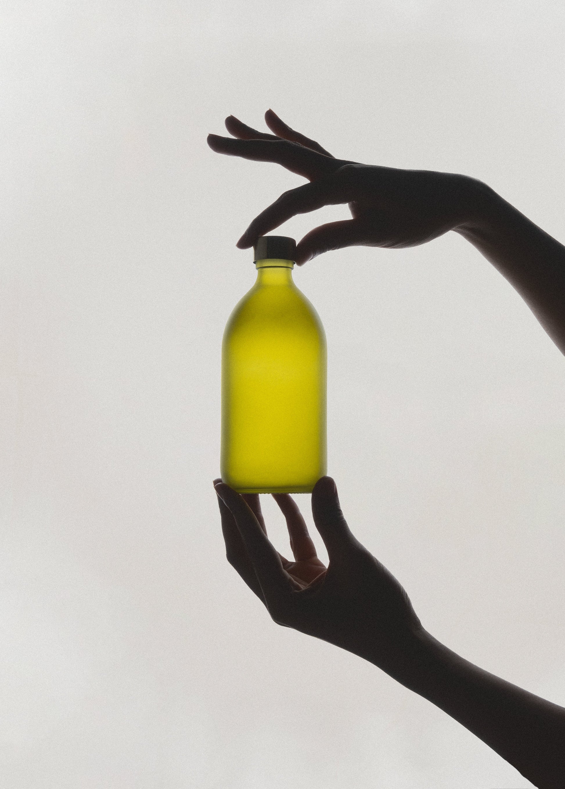 Green Glass Storage Bottle with Stainless Steel Cap