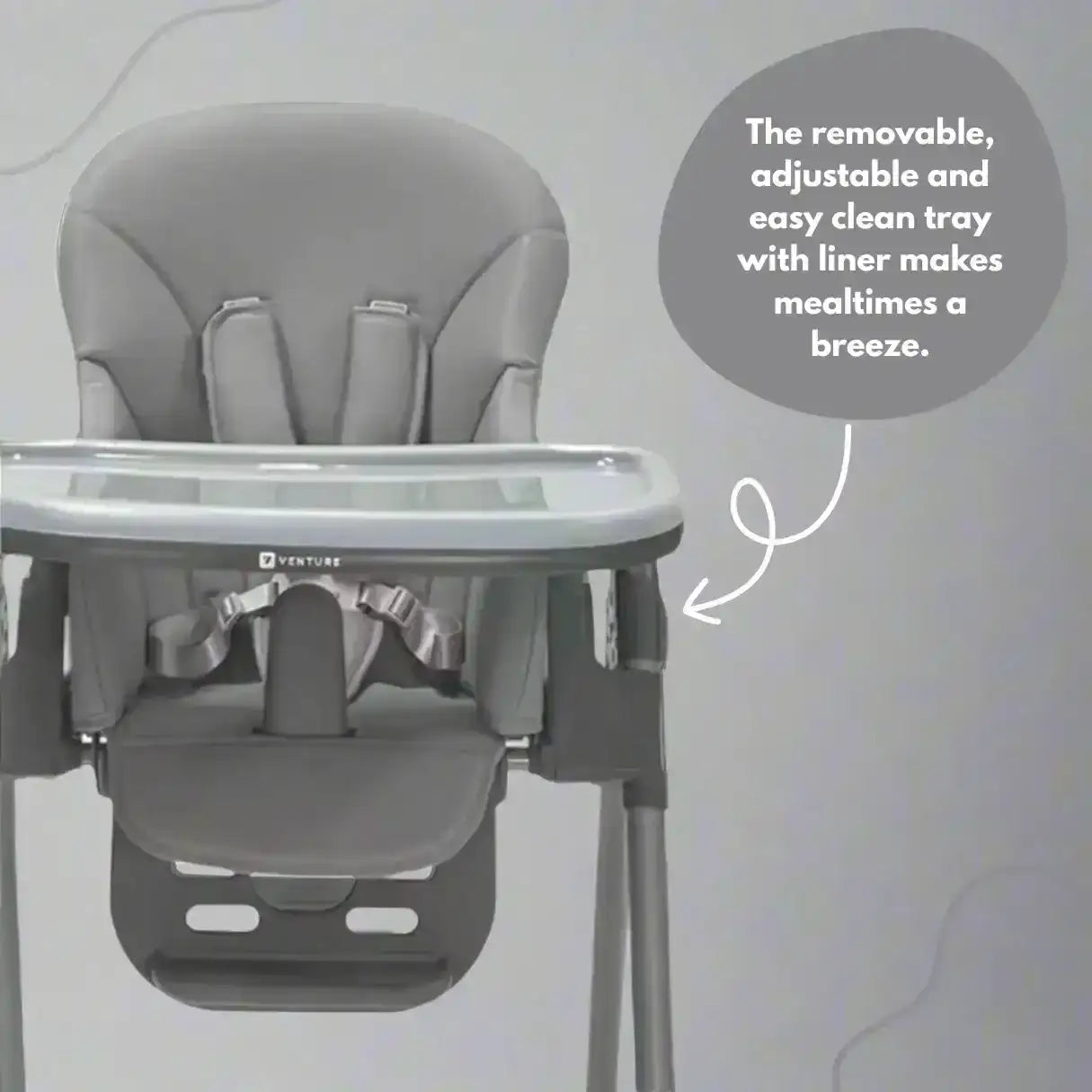 Flare Baby and Toddler Highchair in Grey