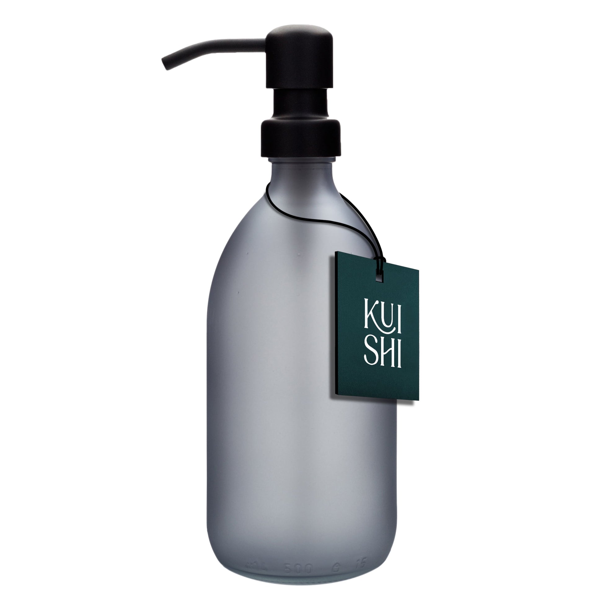 Grey Soap Dispenser with Stainless Steel Pump