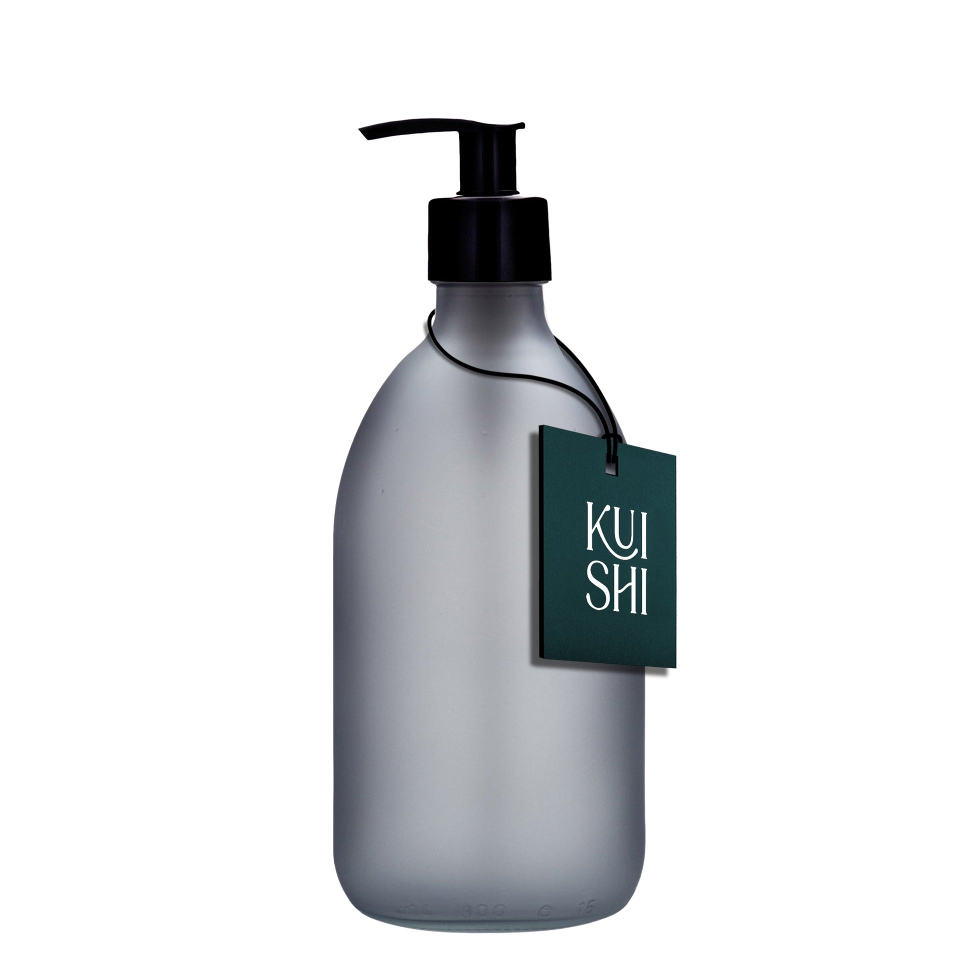 Grey Glass Soap Pump Bottle