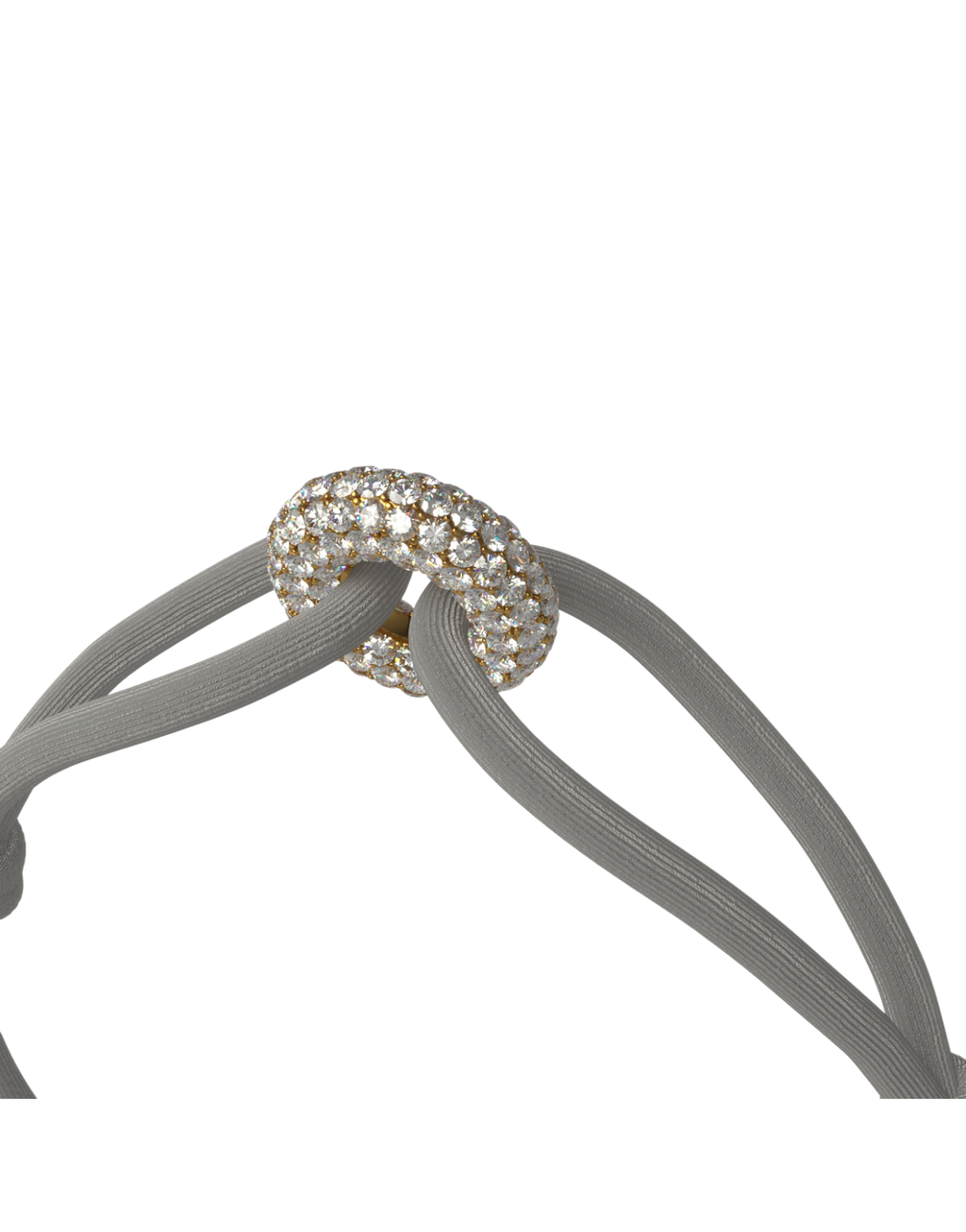 Golden Pave Cord Bracelet with Lab Diamonds
