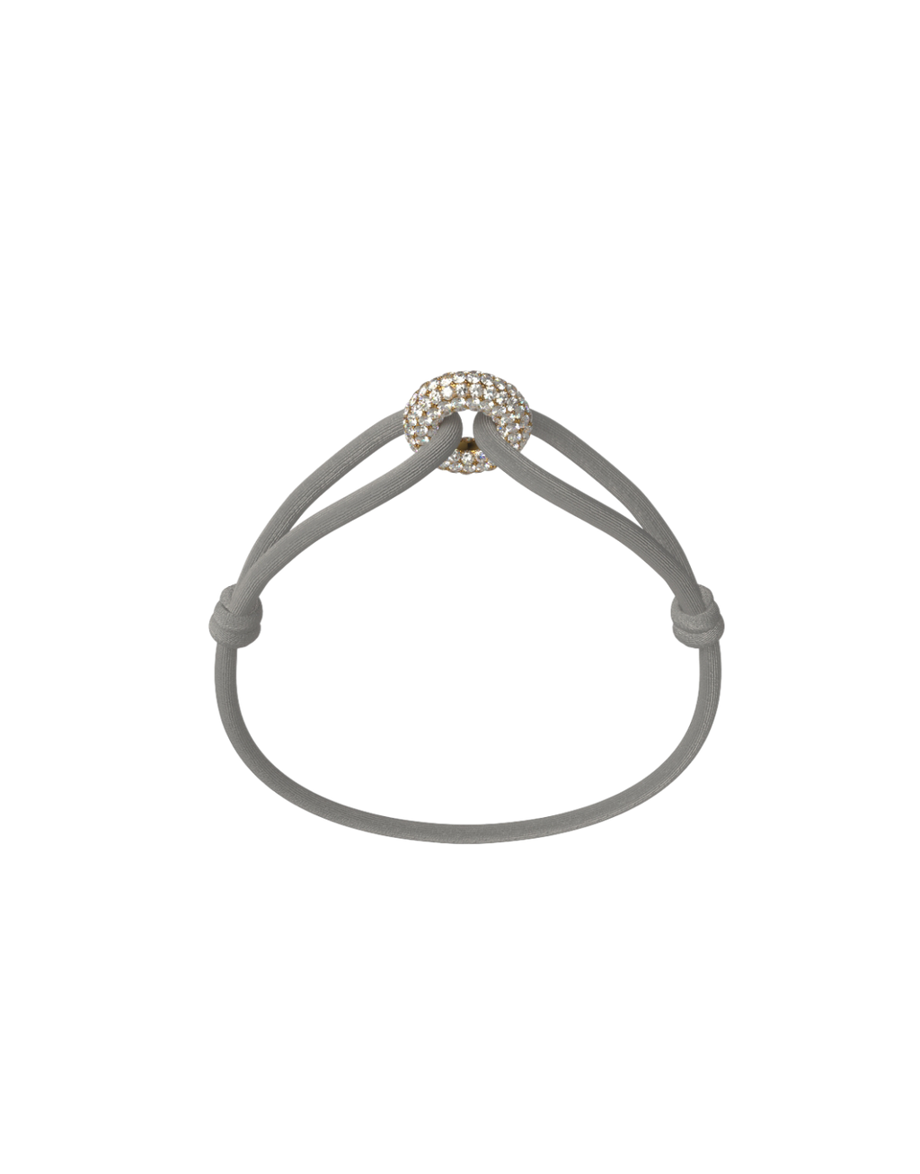 Golden Pave Cord Bracelet with Lab Diamonds