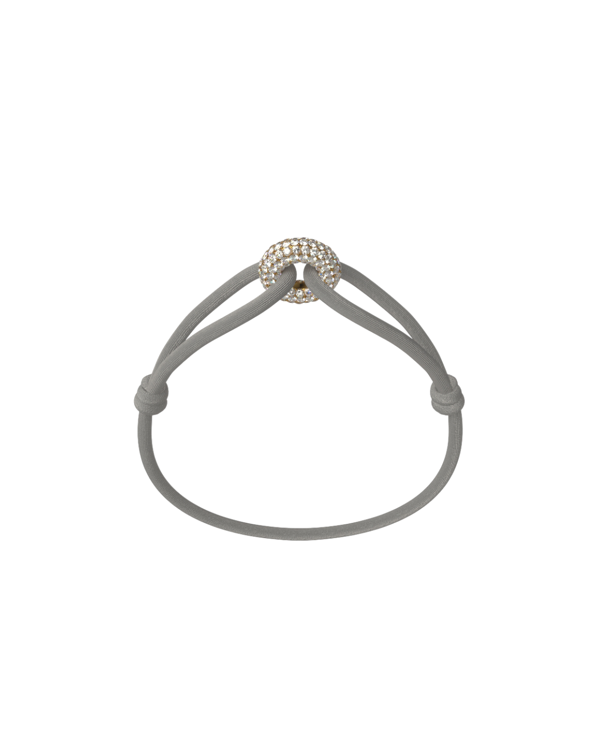 Golden Pave Cord Bracelet with Lab Diamonds