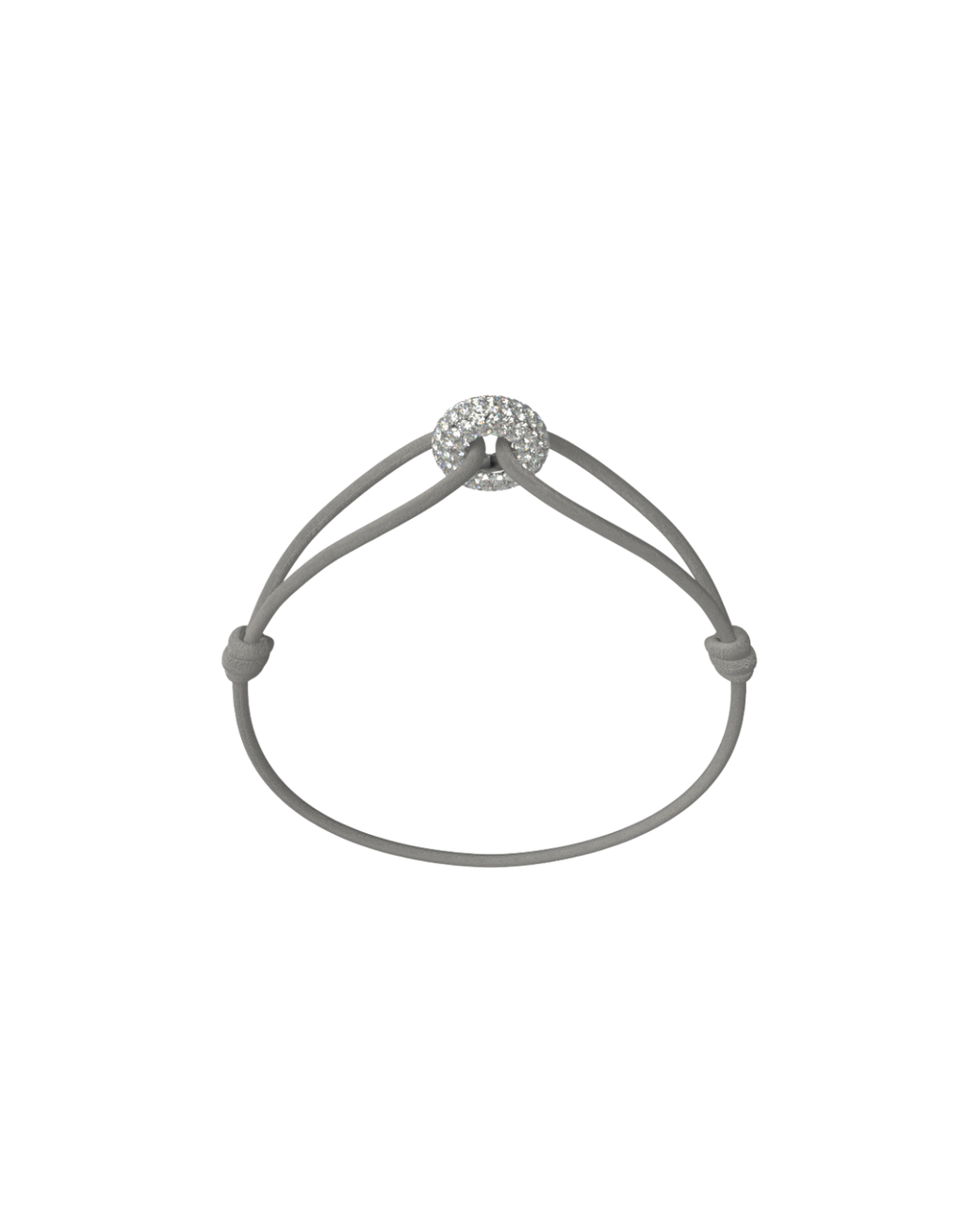 Mini Silver Soho Pavé Cord Bracelet