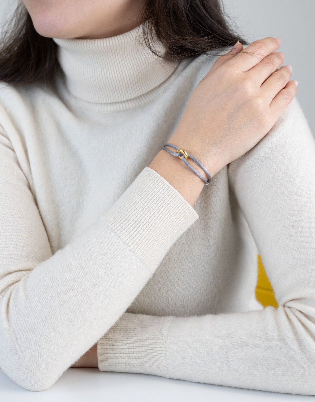 Golden Cord Bracelet Handcrafted in Sterling Silver
