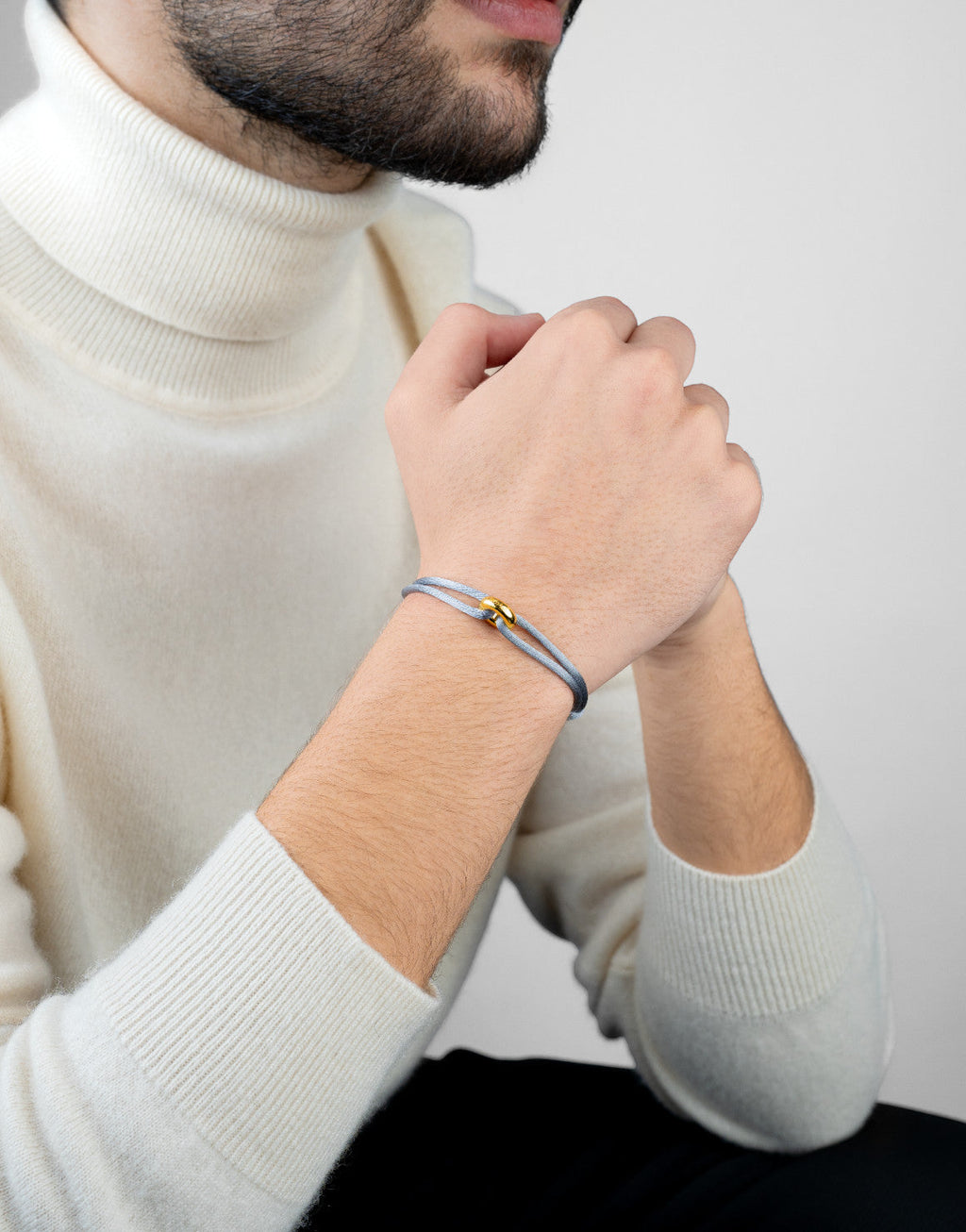 Golden Cord Bracelet Handcrafted in Sterling Silver