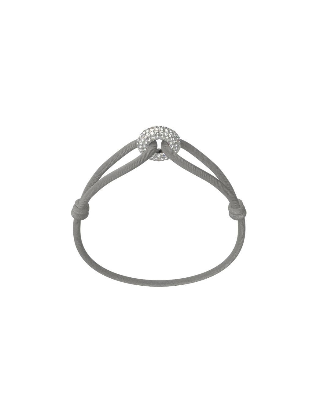 Silver Soho Pavé Cord Bracelet