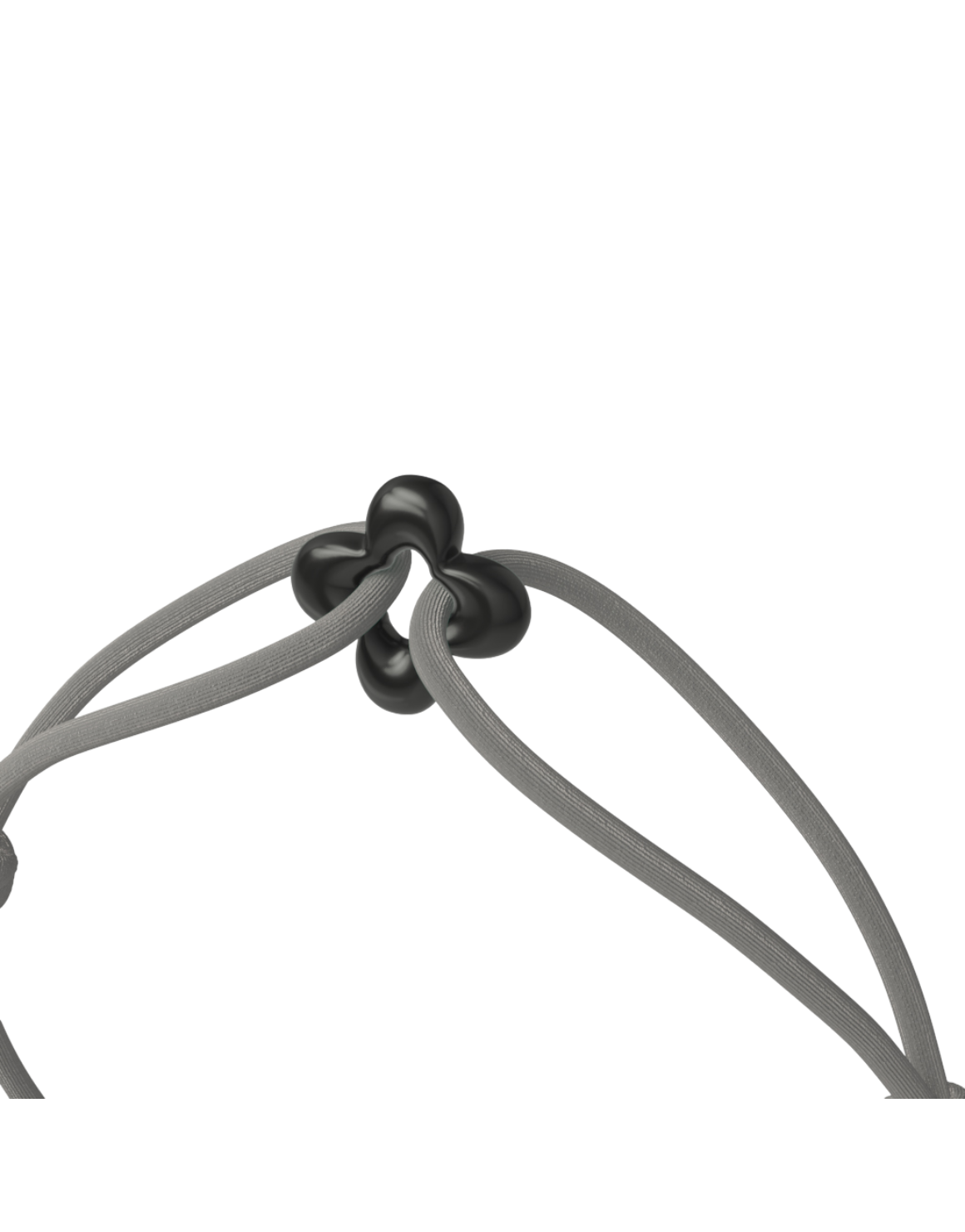 Mini Black Clover Onyx Cord Bracelet