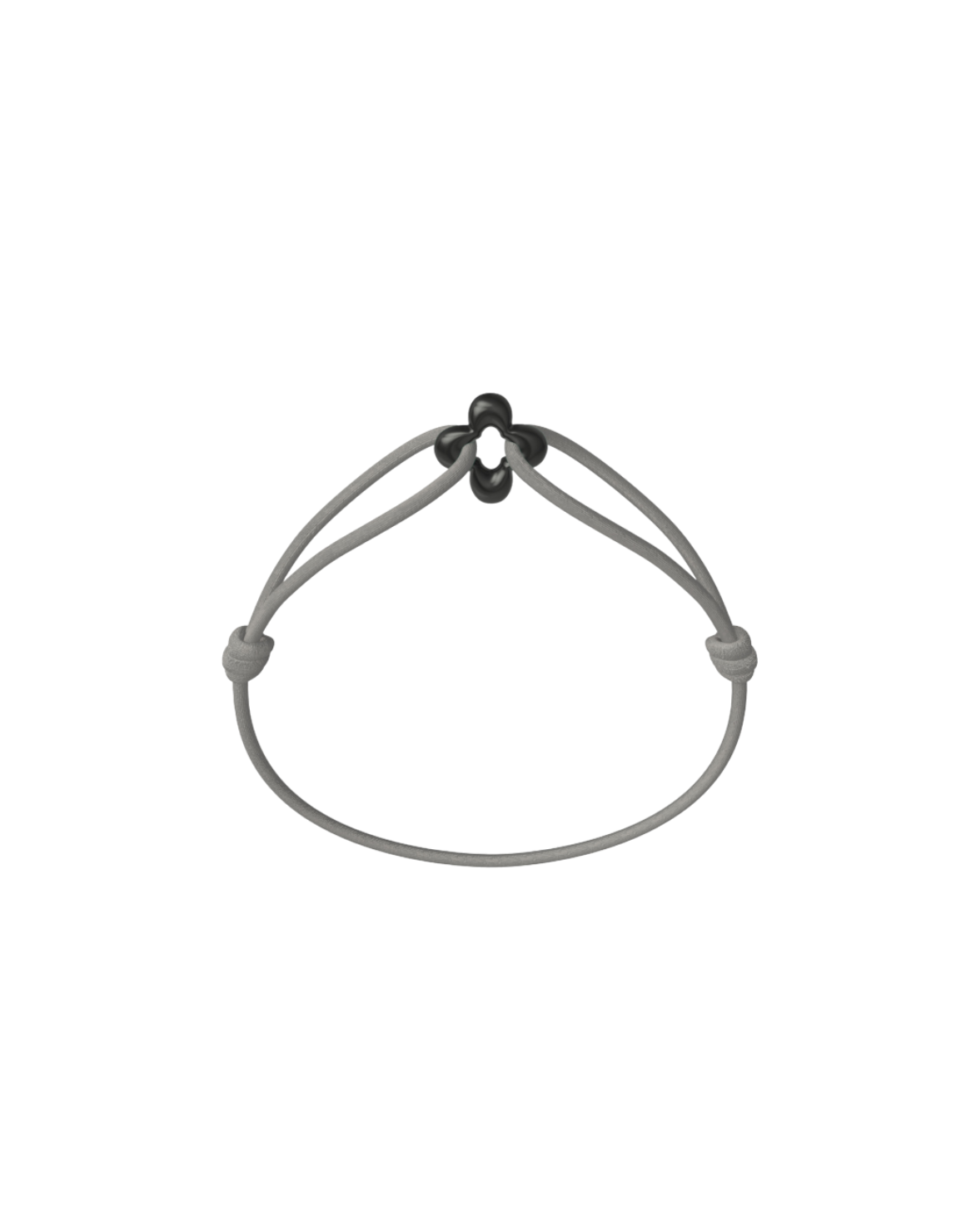 Mini Black Clover Onyx Cord Bracelet