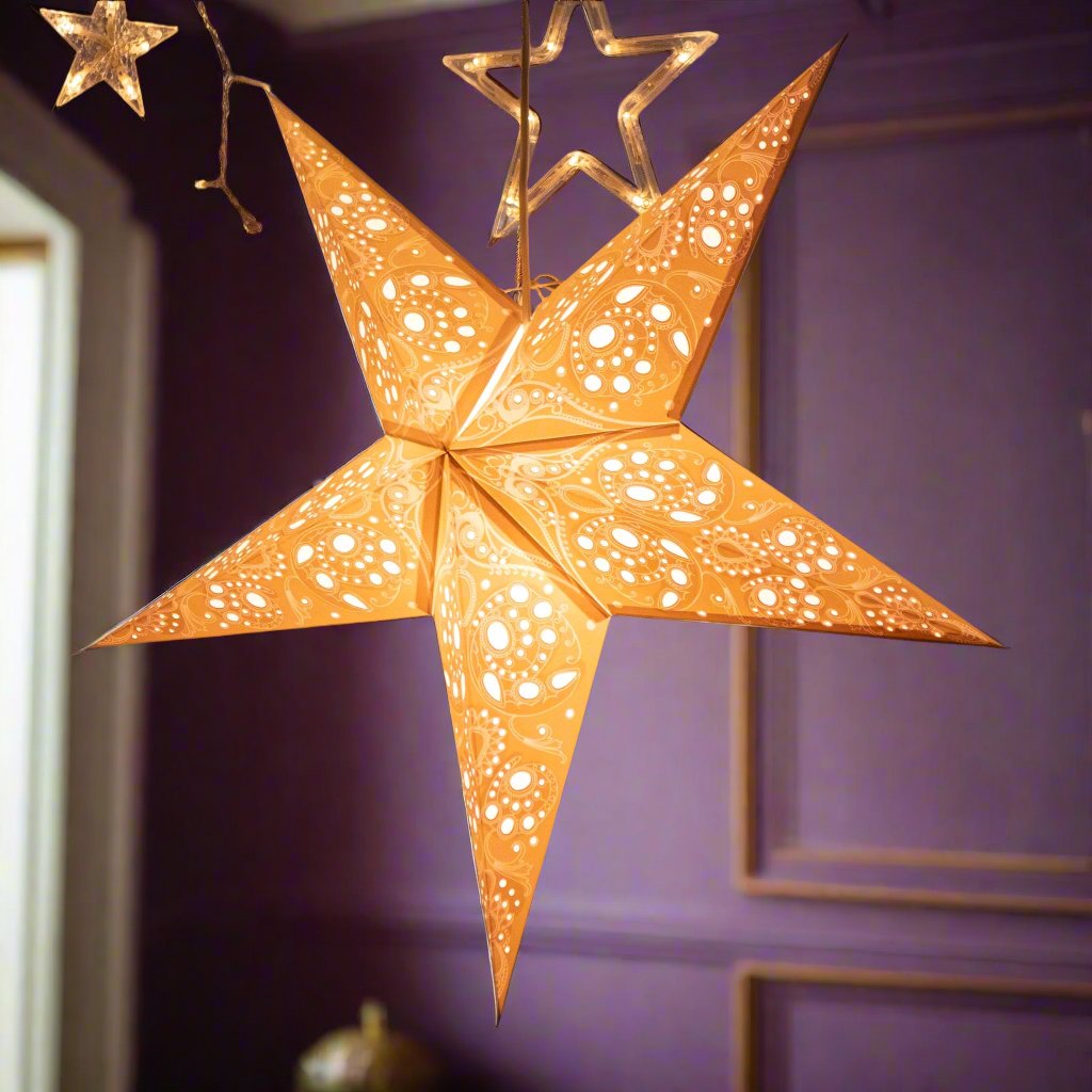 Natural Stone Lace Star Lantern