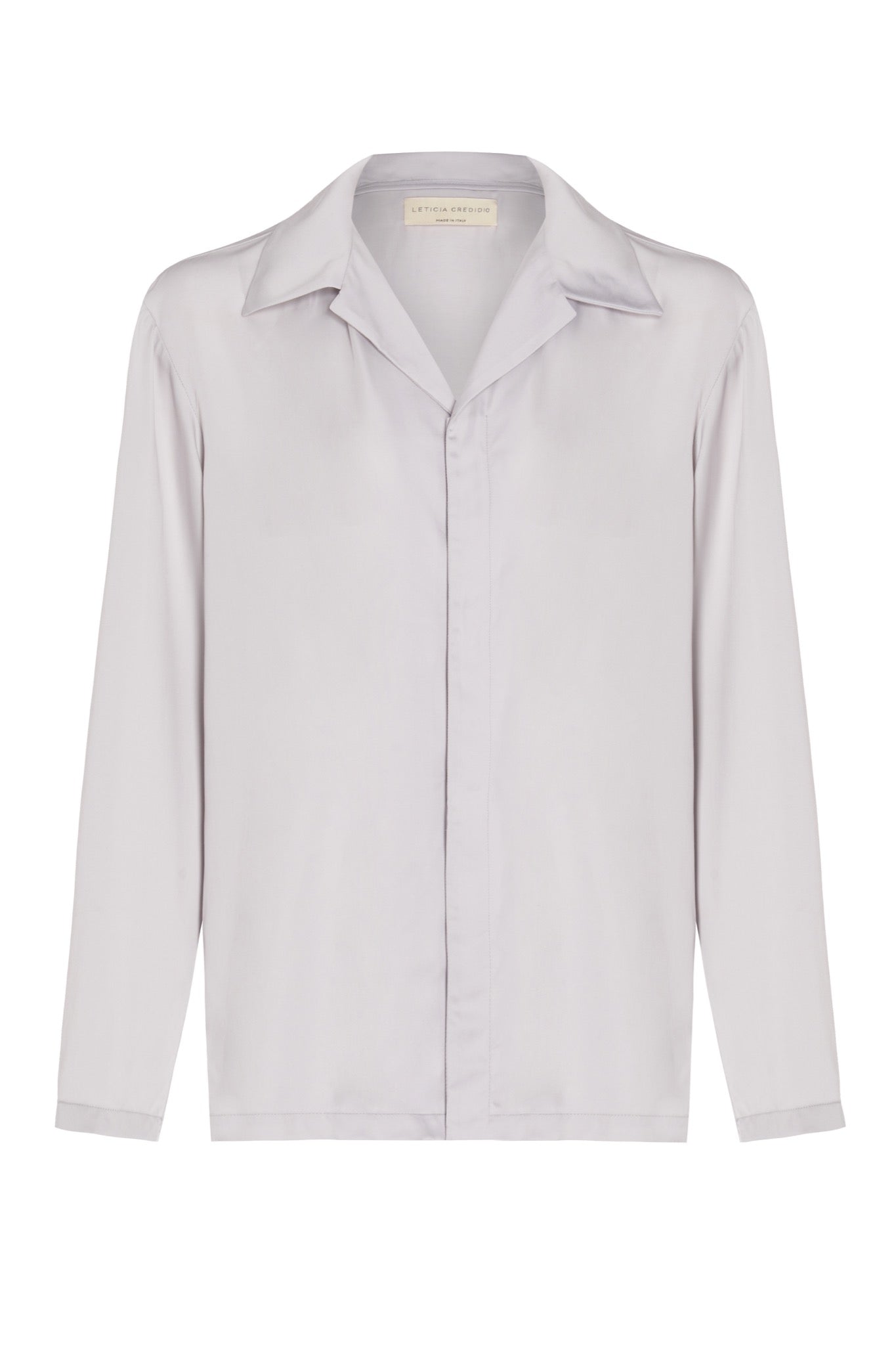Sky Unisex Long Sleeve Shirt in Vegan Silk