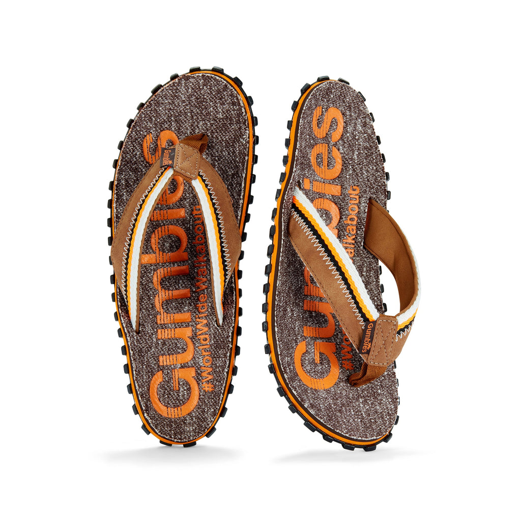 Men's Flip Flops in Orange
