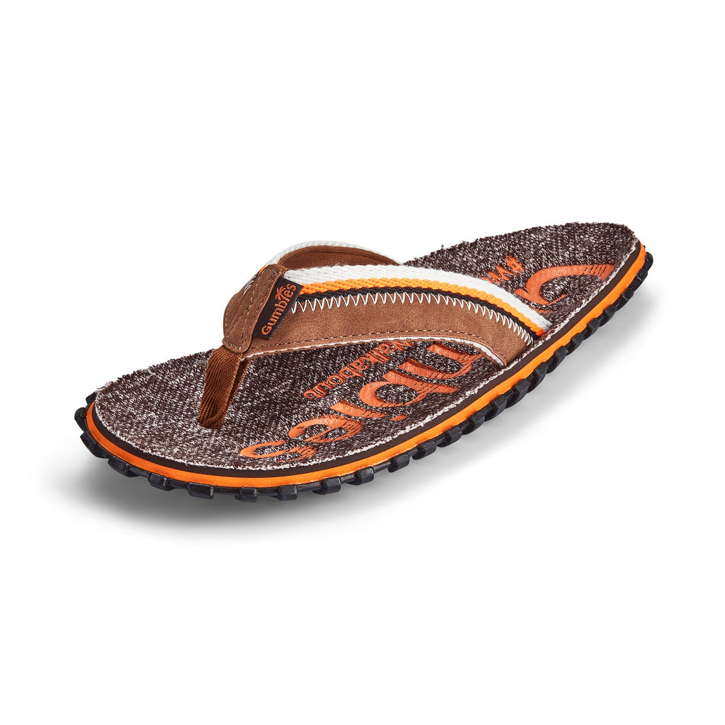 Men's Flip Flops in Orange