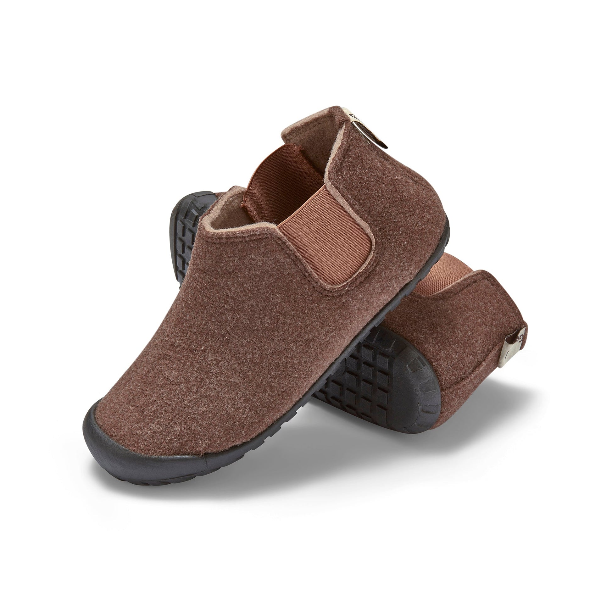 Women's Slipper Boot in Chocolate and Cream