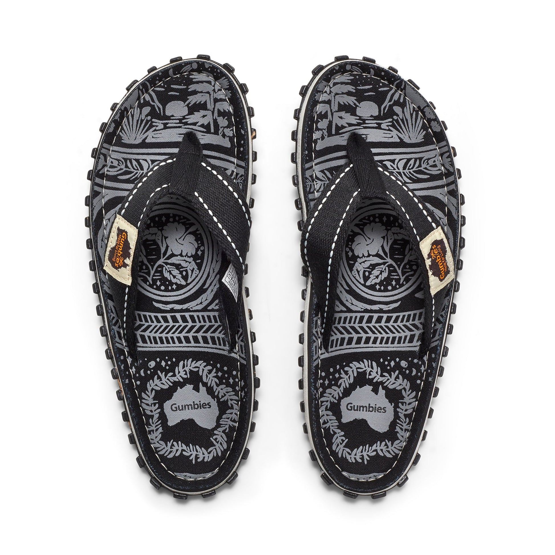 Women's Islander Flip Flops in Midnight Black