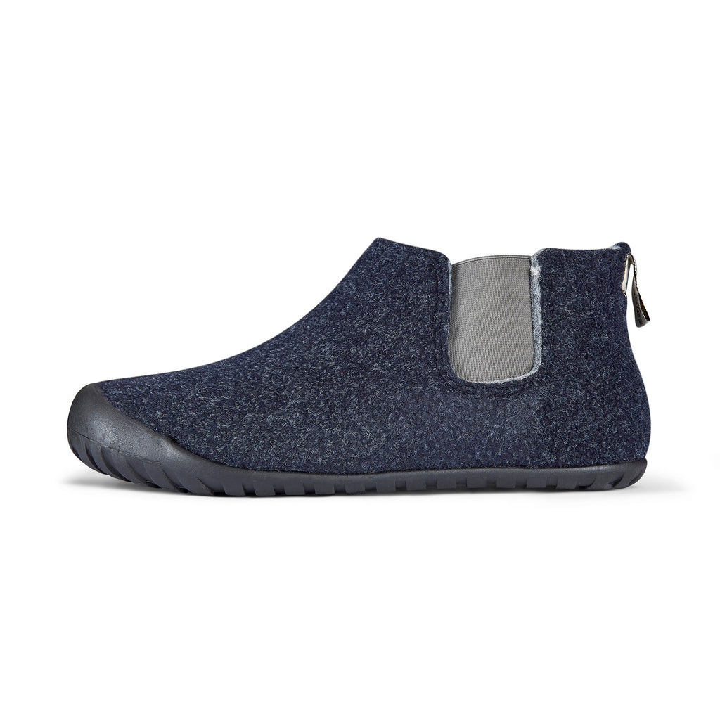 Men's Slipper Boot in Navy and Grey