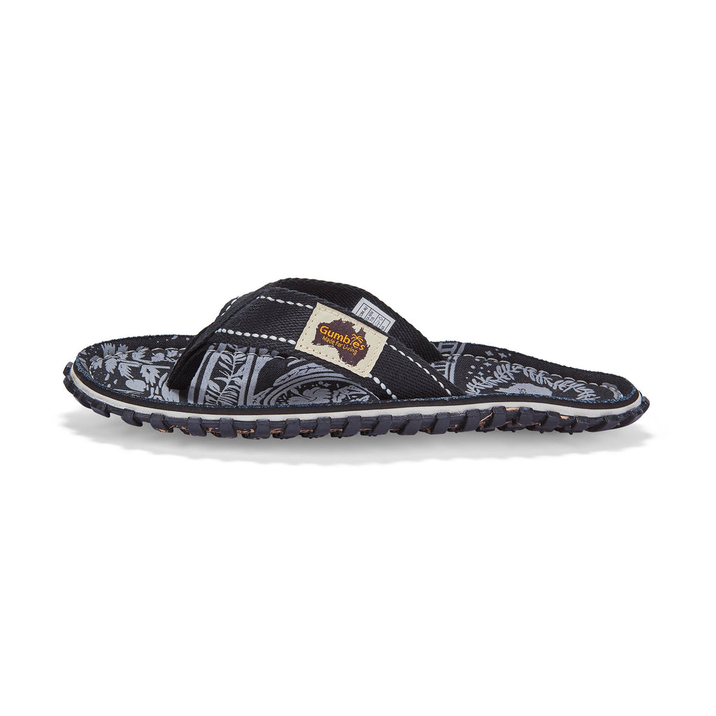 Women's Islander Flip Flops in Midnight Black