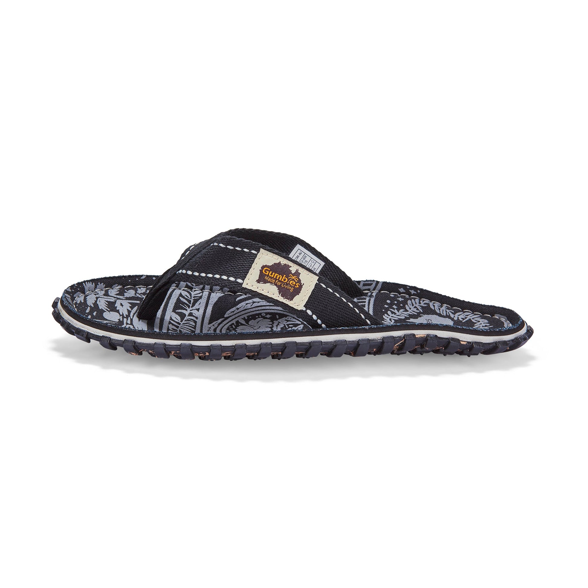 Women's Islander Flip Flops in Midnight Black