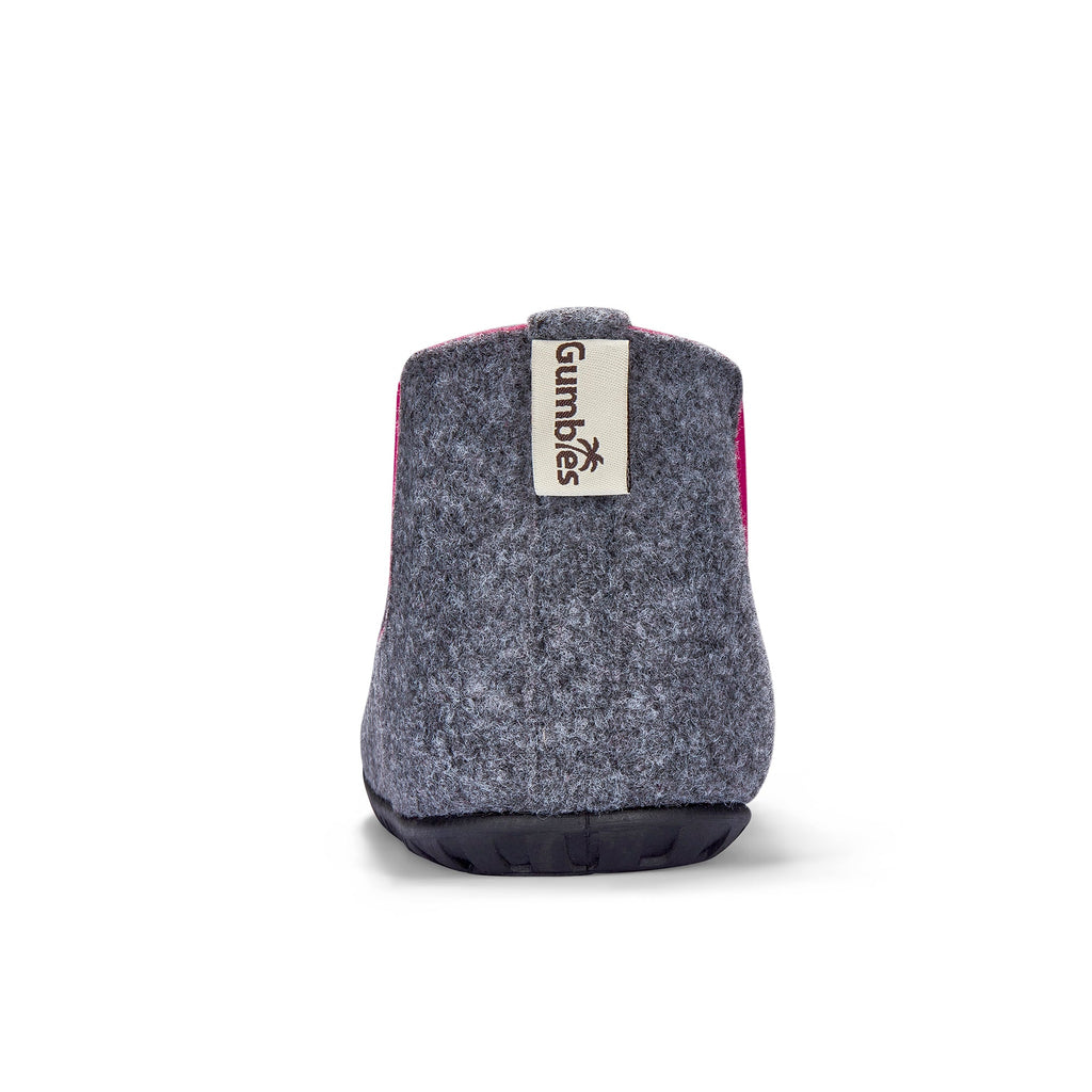 Brumby Women's Slipper Boot in Grey and Pink