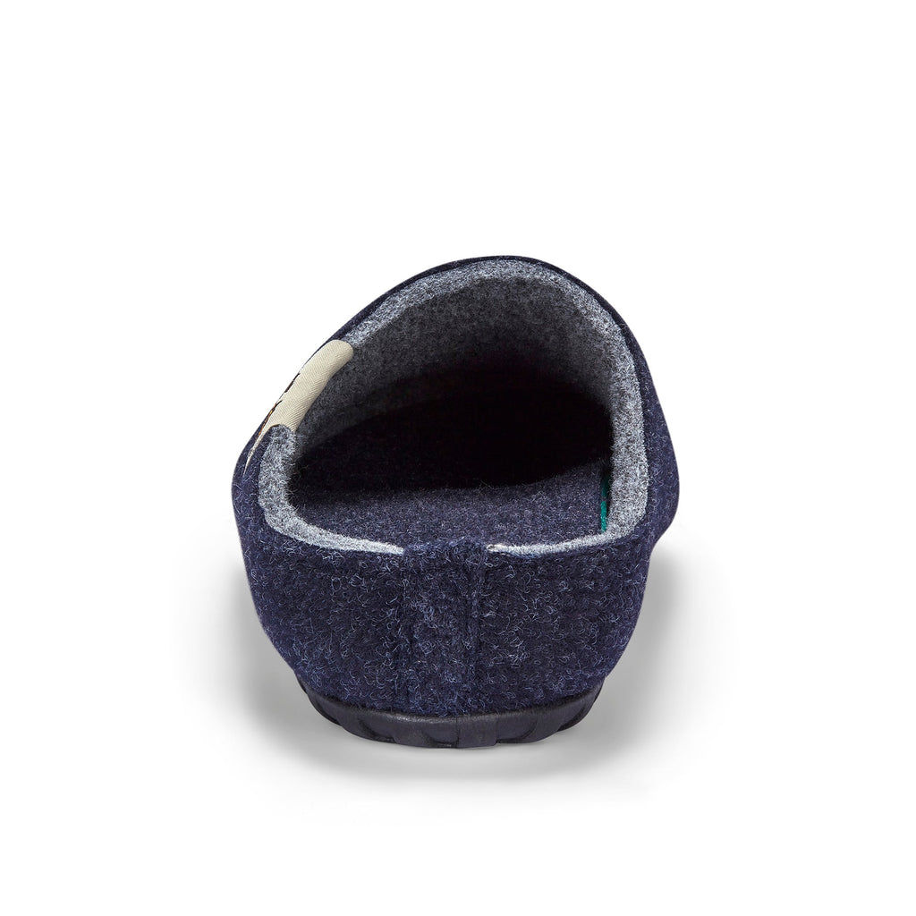 Outback Men's Slipper in Navy and Grey