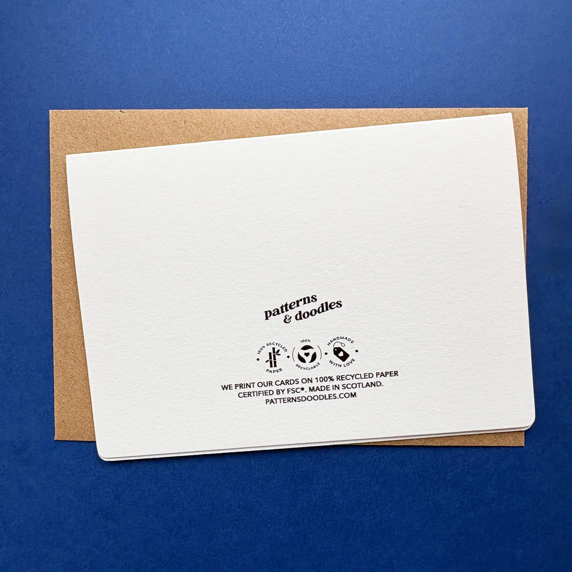 Hand Drawn Anniversary Card in Blue