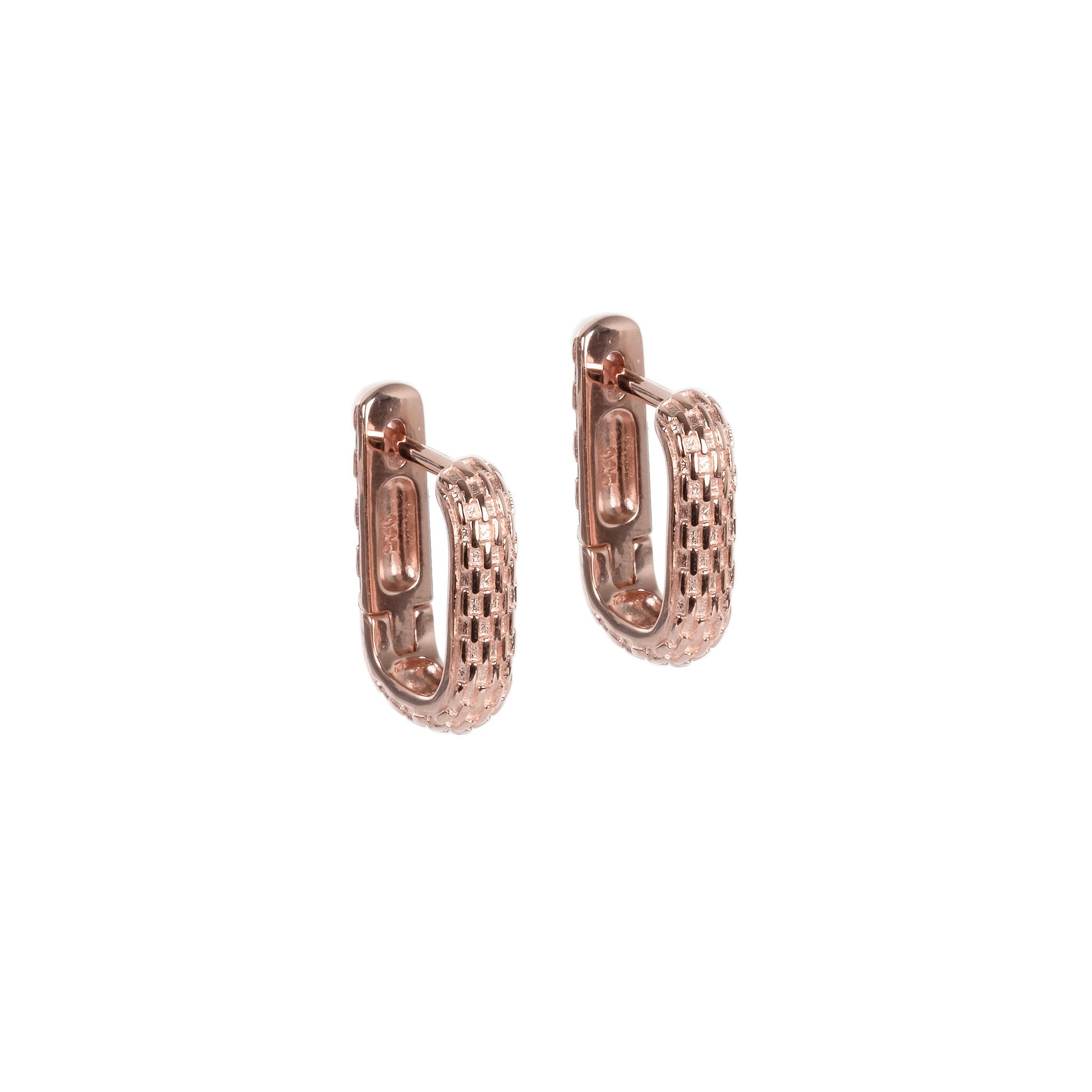 practical close-up of honey bee hoopy earrings showing lightweight 925 silver construction and secure clasp