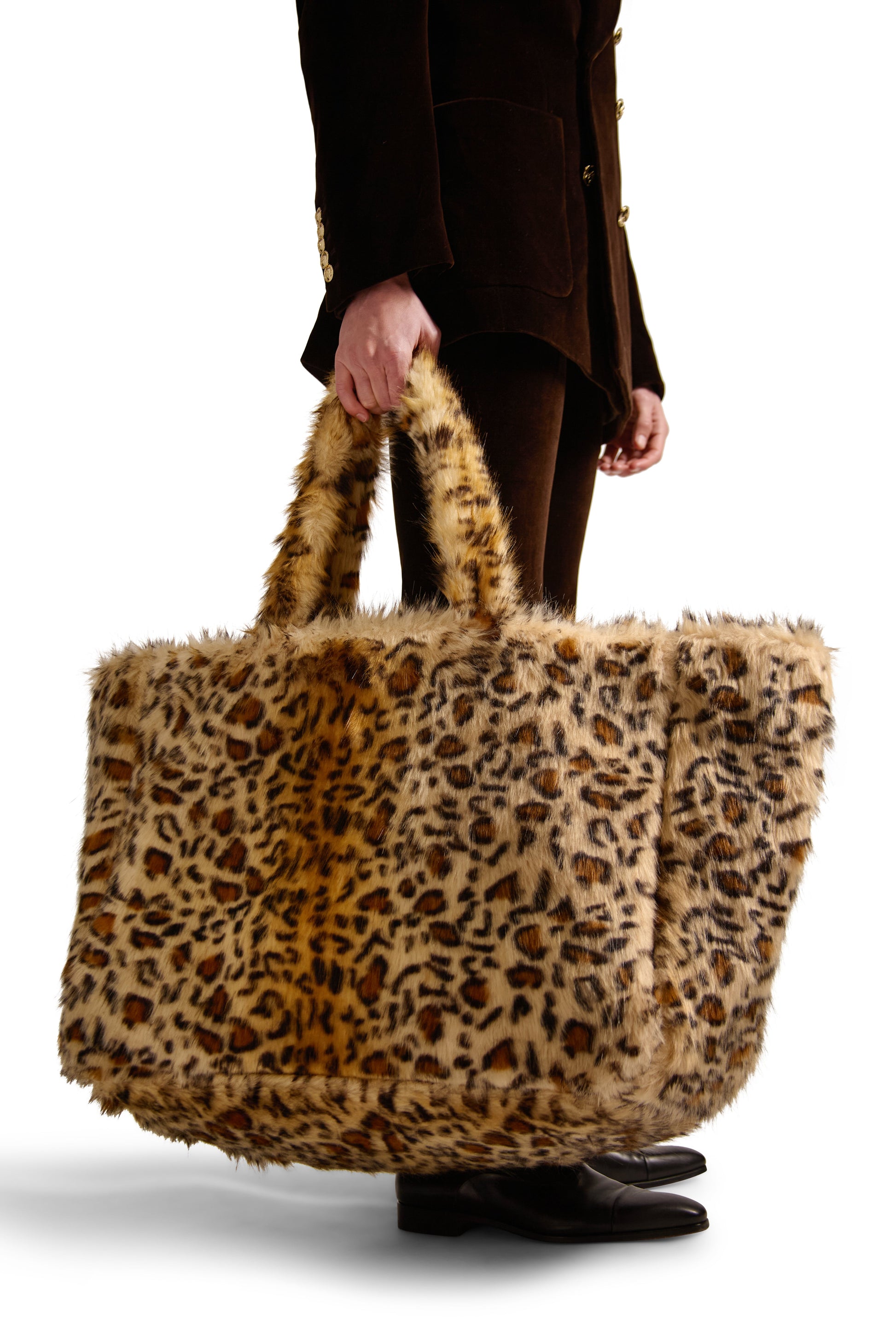 Faux Fur Oversized Shoulder Bag