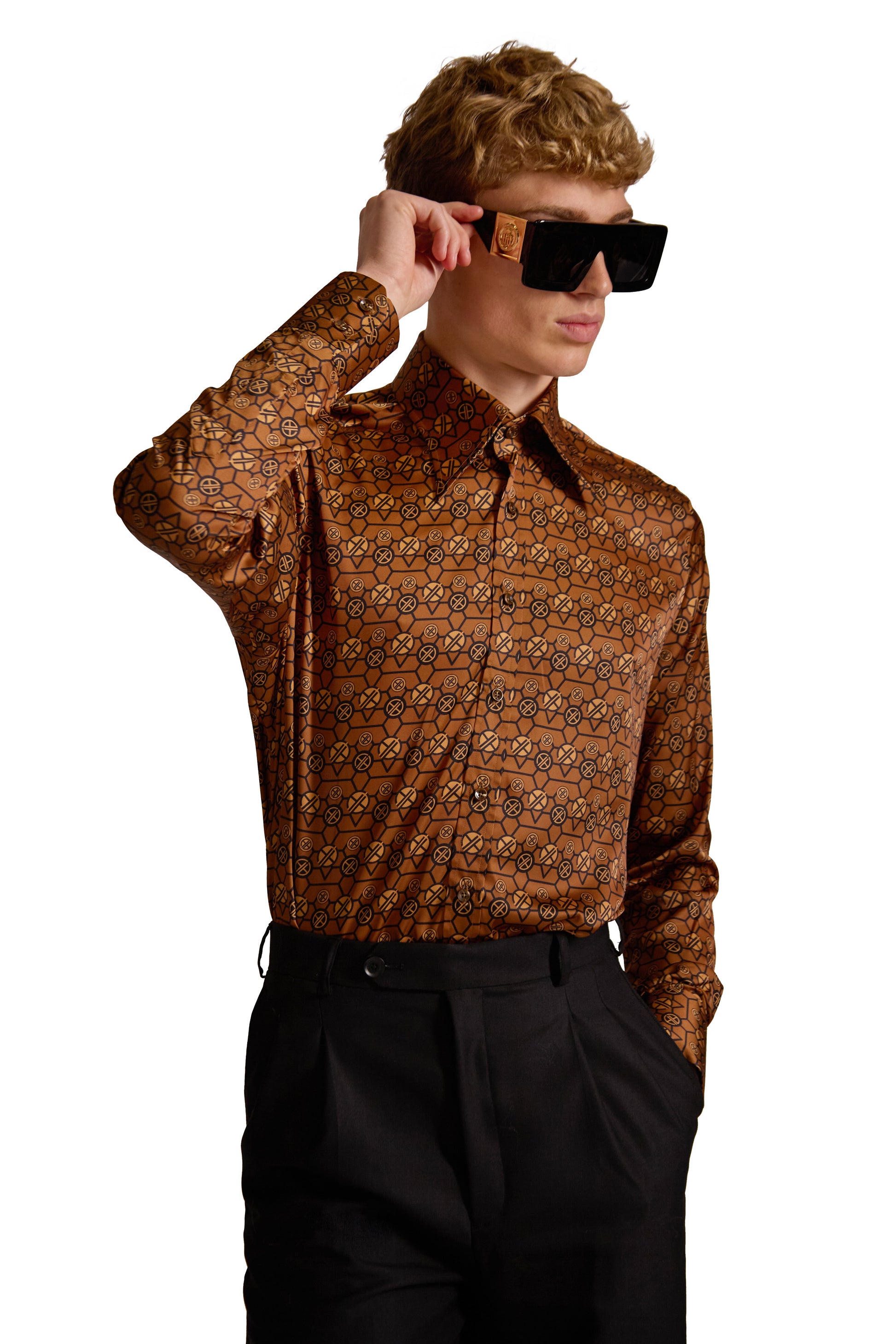 Tailored Fit Monogram Shirt