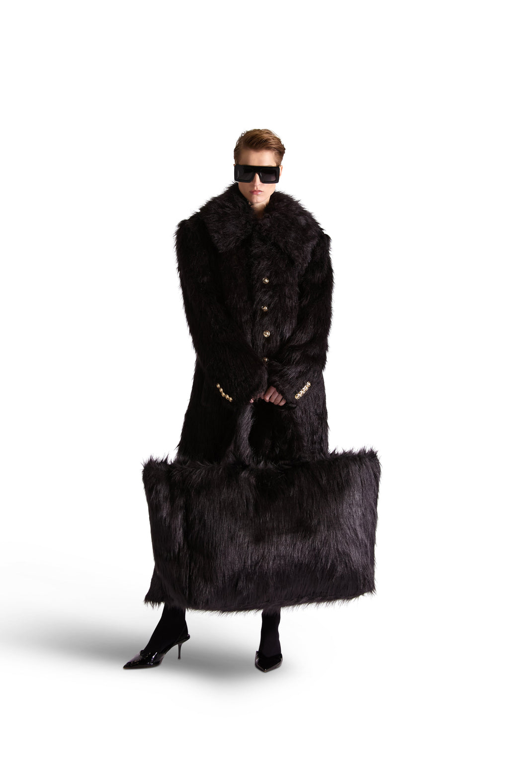 Oversized Faux Fur Shoulder Bag