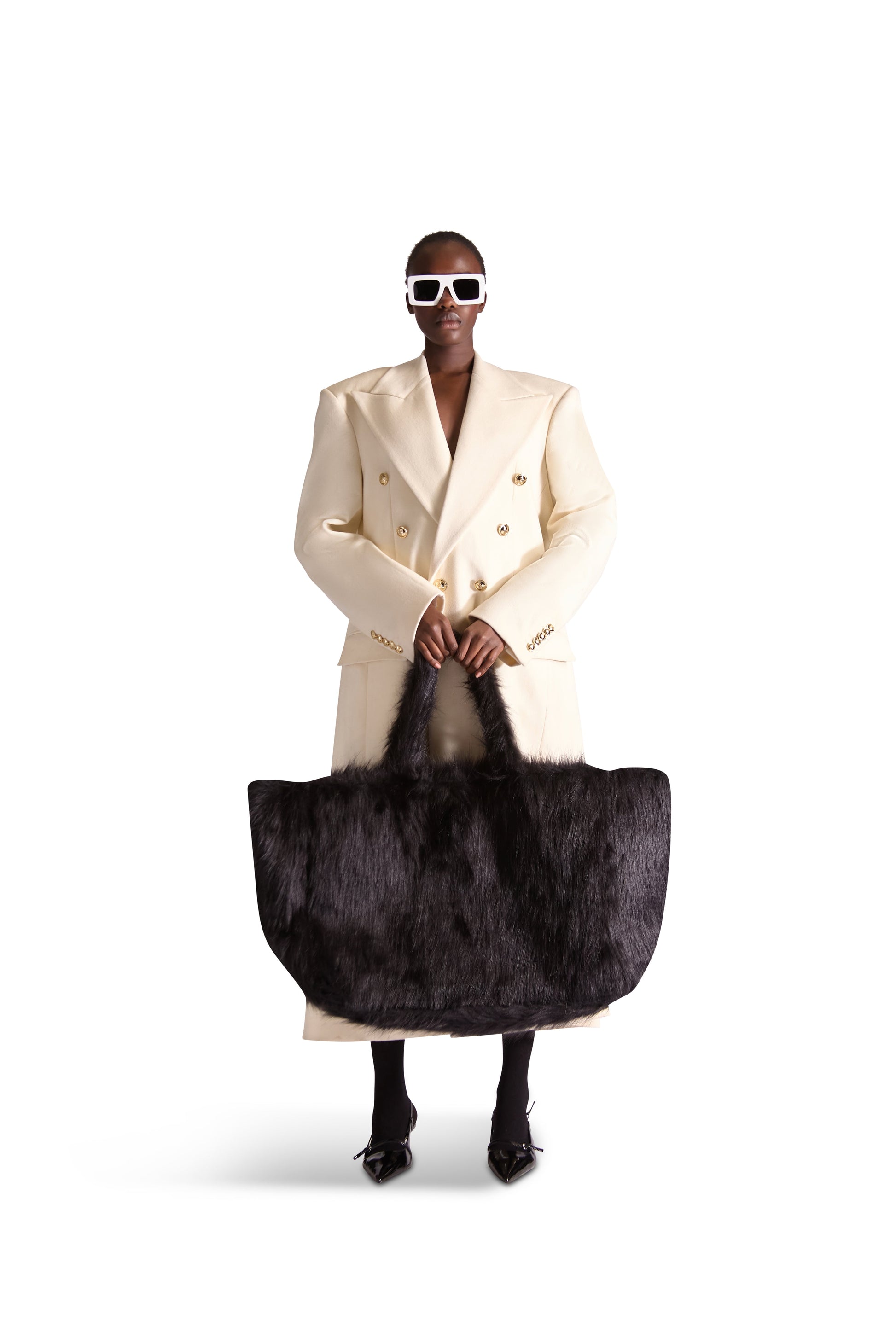 Faux Fur Oversized Shoulder Bag