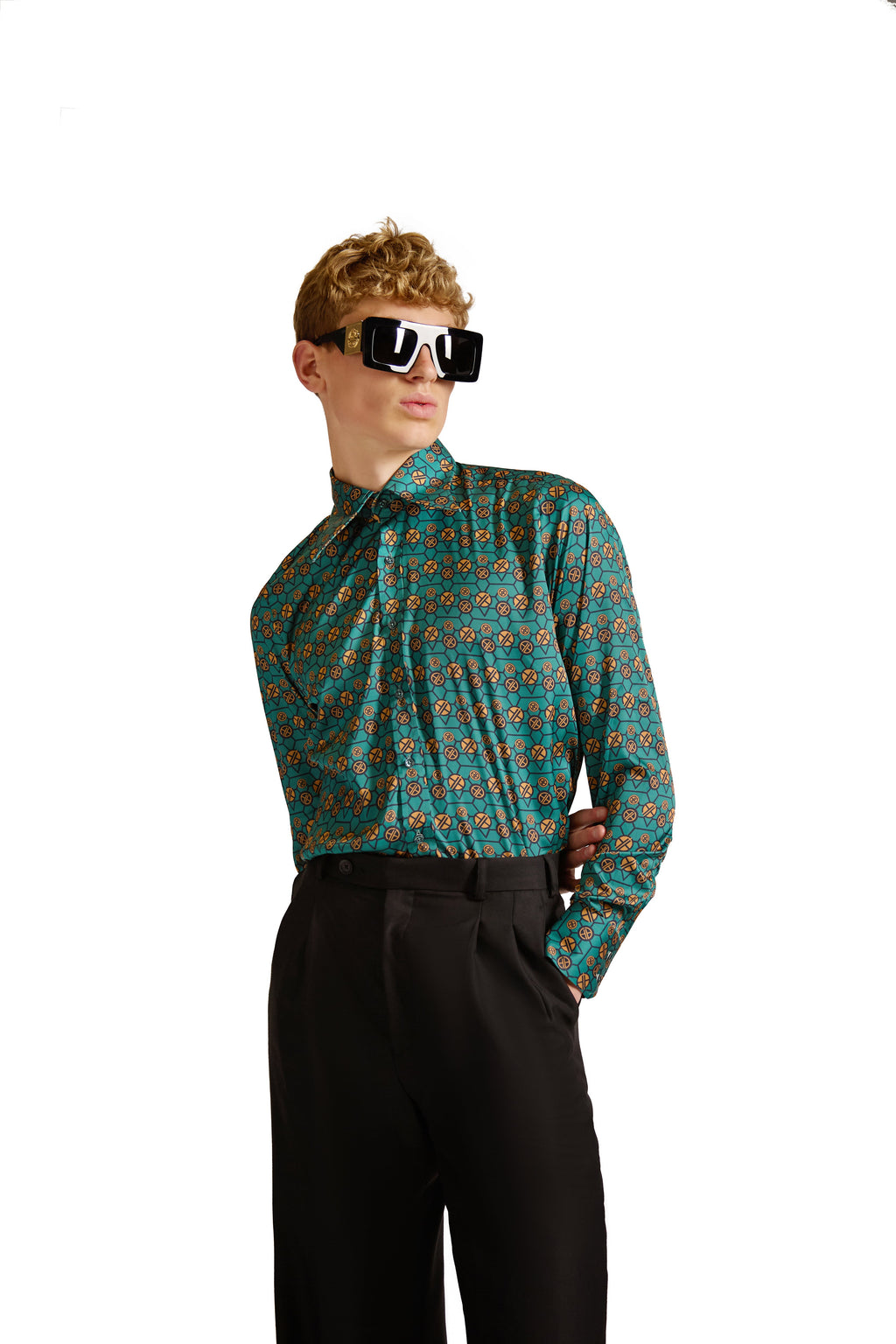 Tailored Fit Monogram Shirt