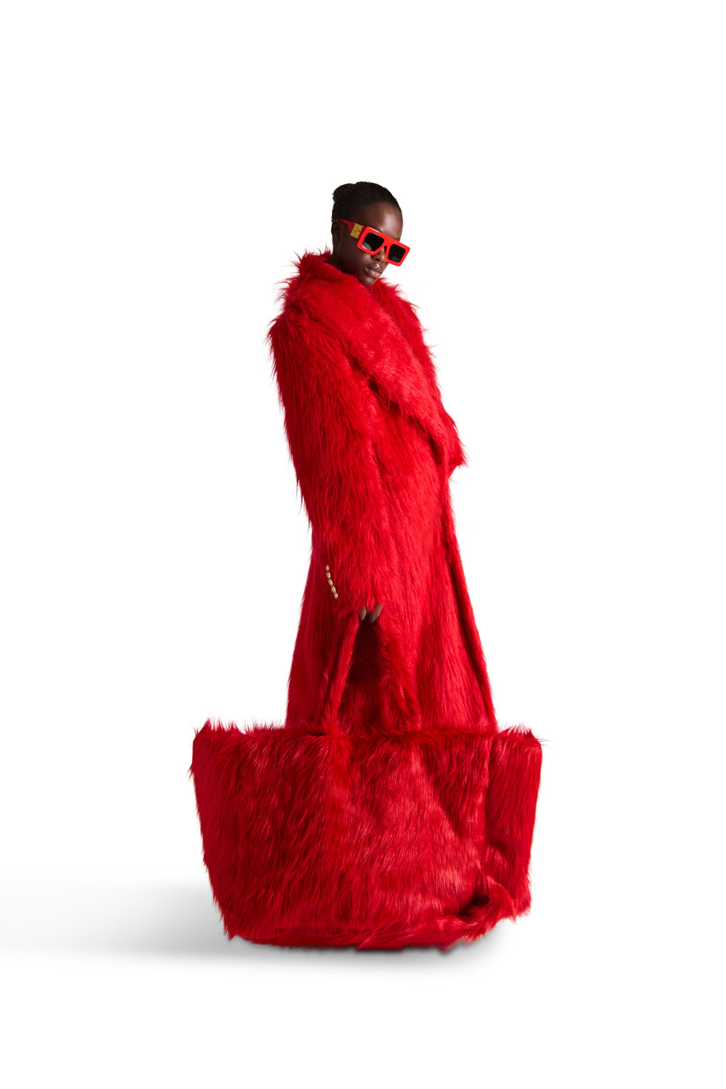 Large Faux Fur Shoulder Bag