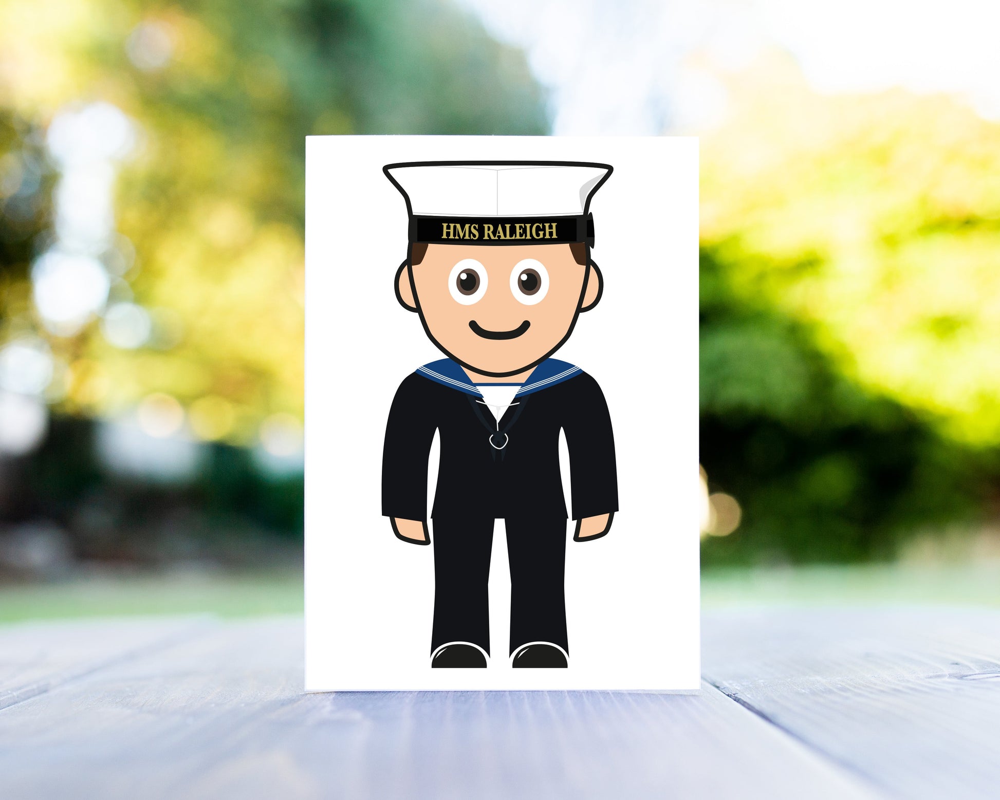 Mini Matelot Greeting Card with Red Envelope