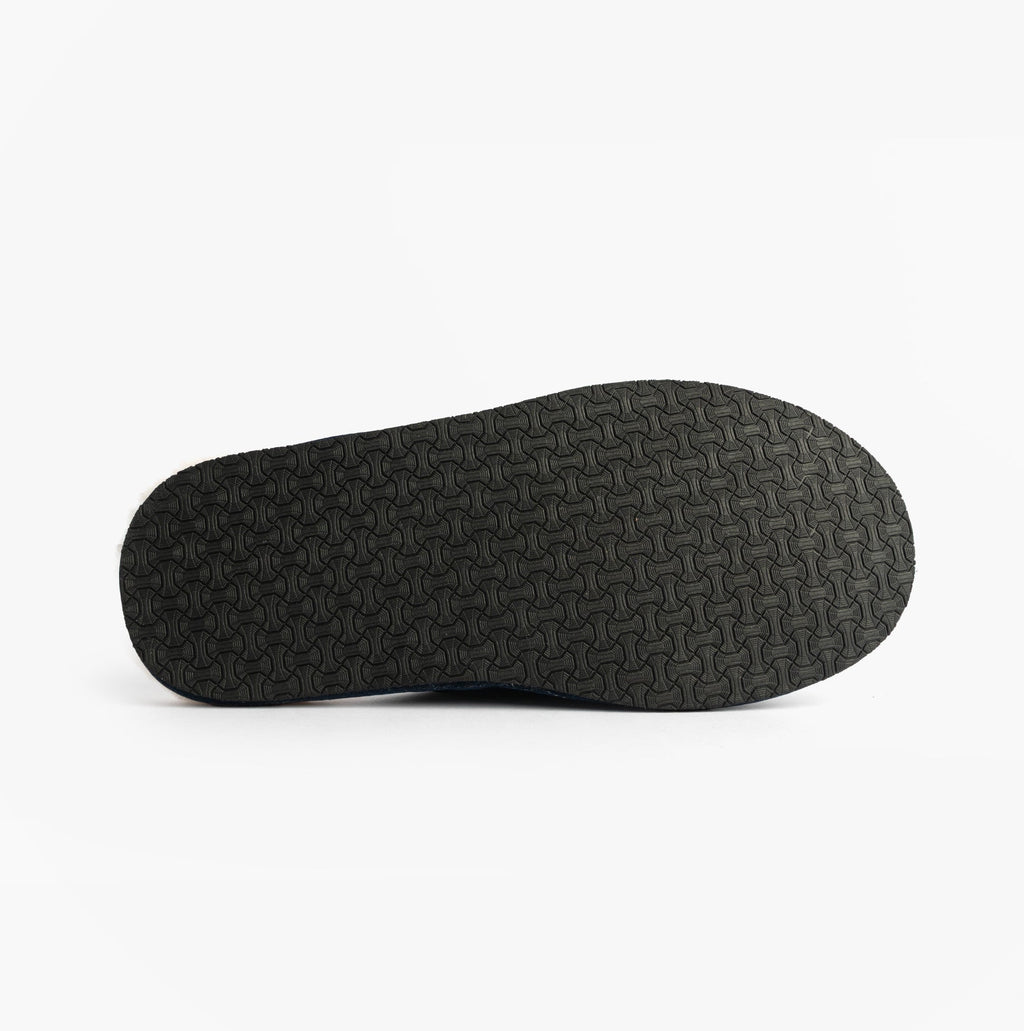 Navy Sheepskin Mens Slippers