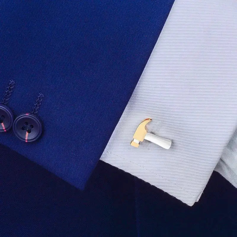 Hammer and Saw Cufflinks in Gold and Silver