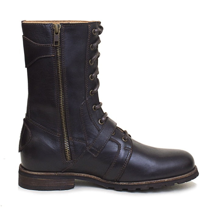 Brown Leather Harley Boots