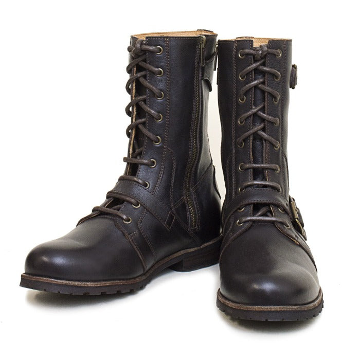 Brown Leather Harley Boots