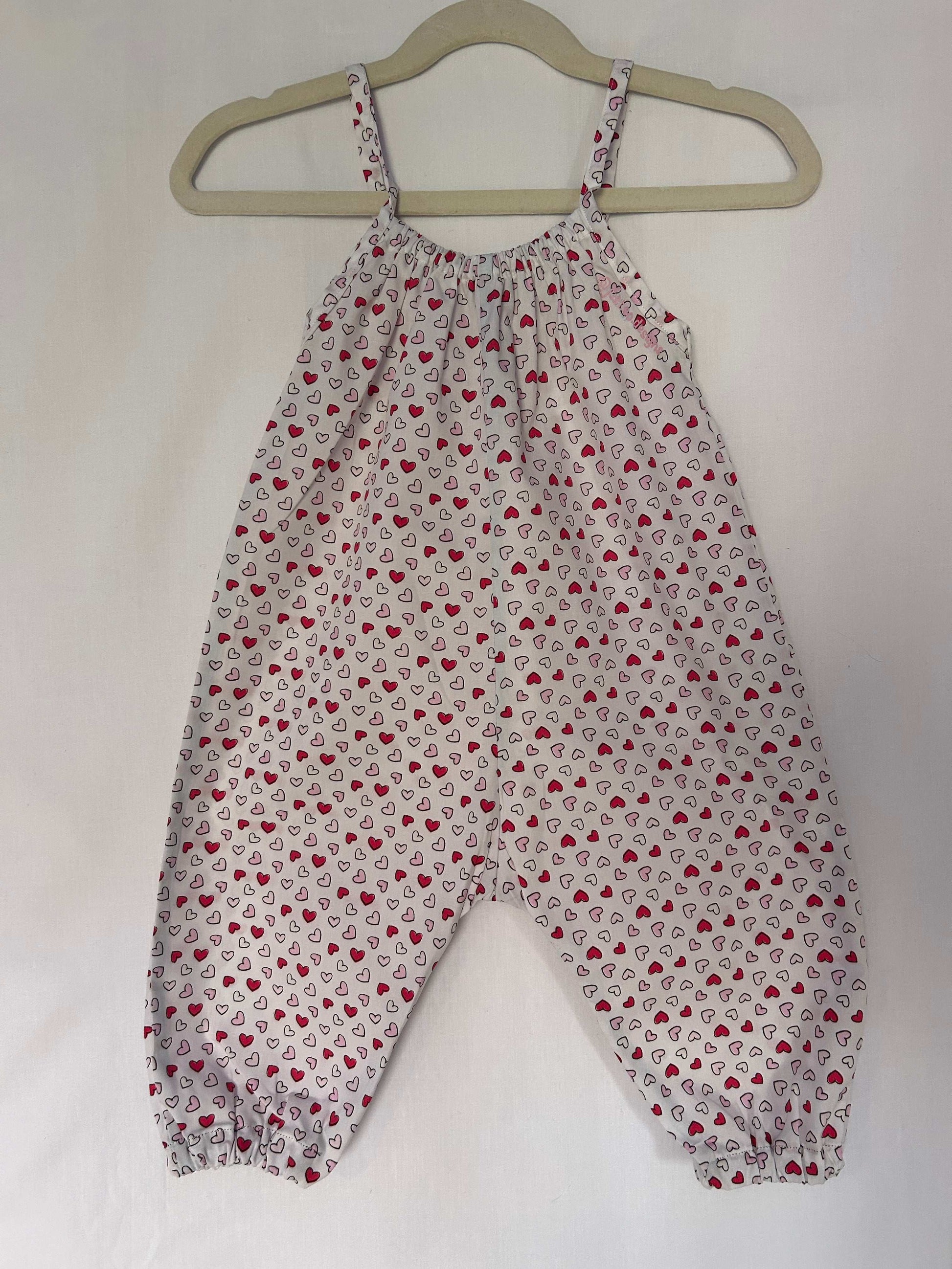 Hearts Cotton Romper for Kids