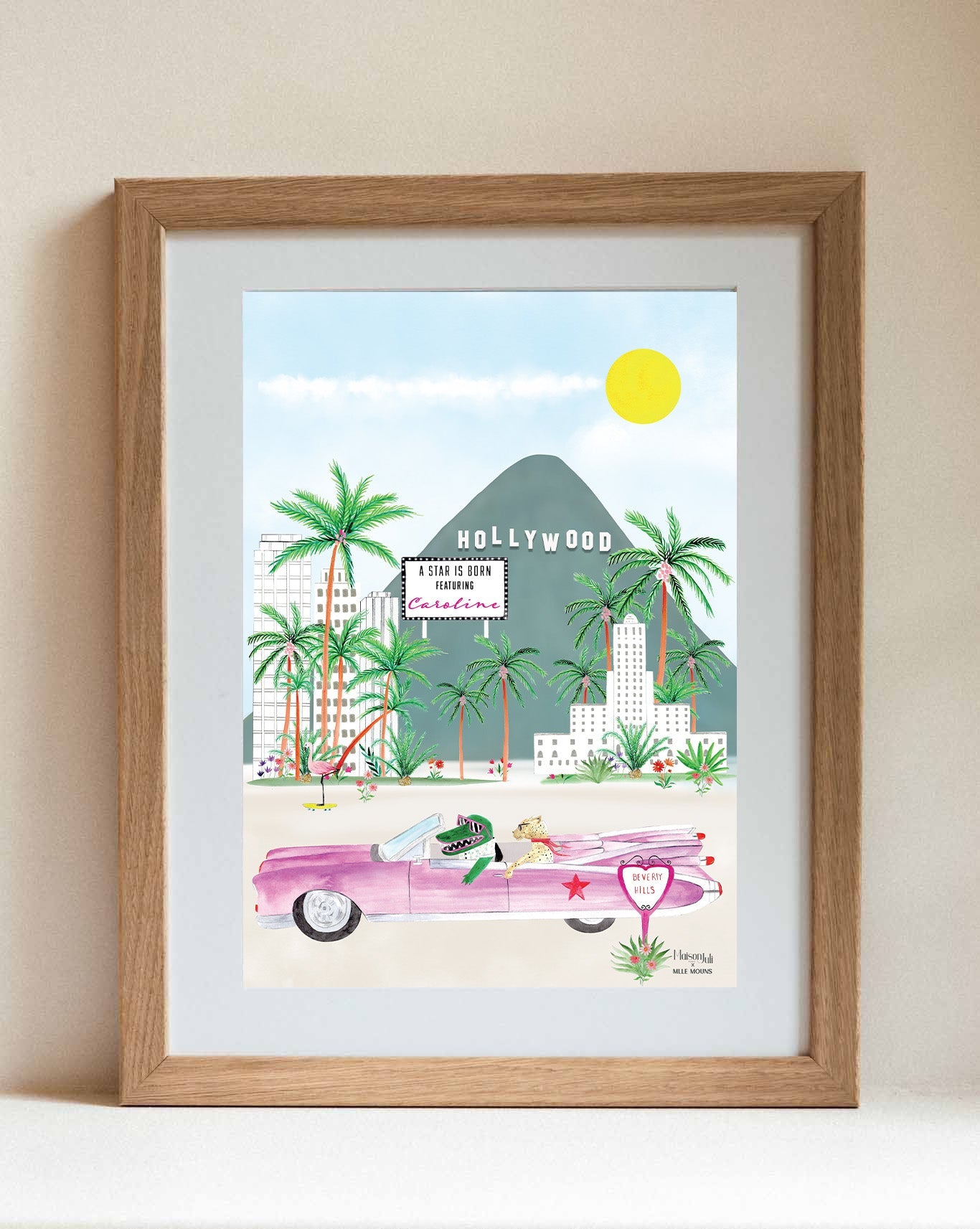 Personalised Hollywood Artwork for Girls