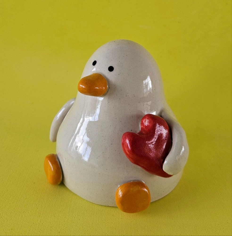 Bart with the Heart Handmade Ceramic Duck
