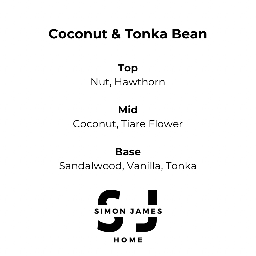 Coconut and Tonka Bean Handmade Soy Wax Candle