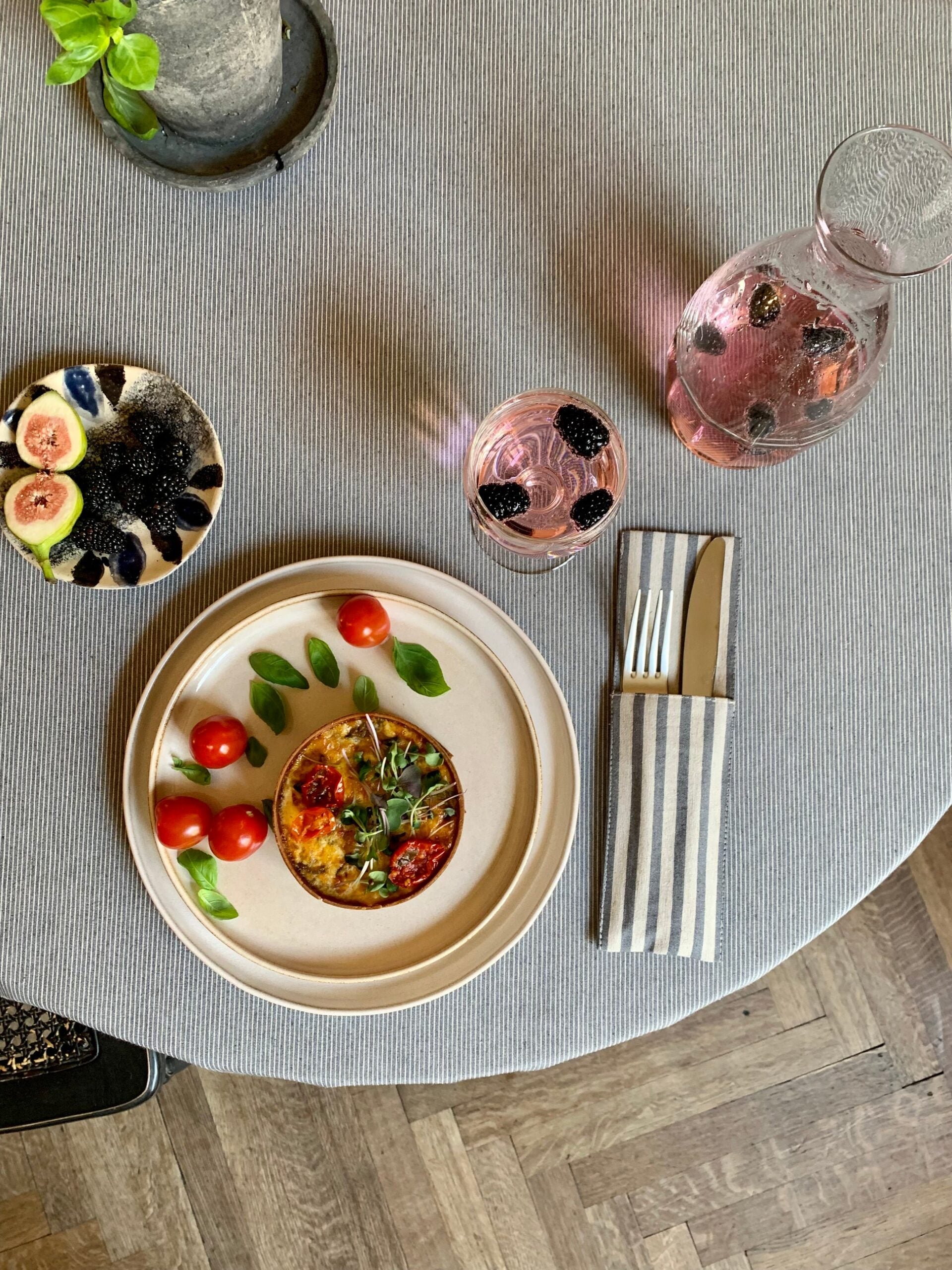 Nordic Round Tablecloth – Eco-Friendly & Handcrafted in Latvia by Hortensias Home at www.brixbailey.com