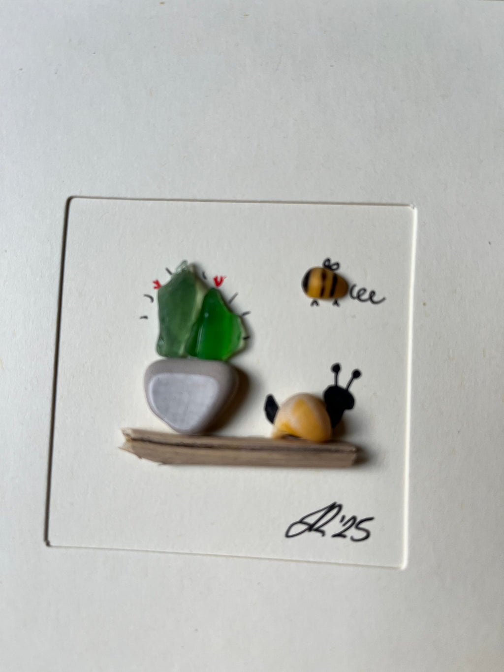 Snail and Pot Blank Card