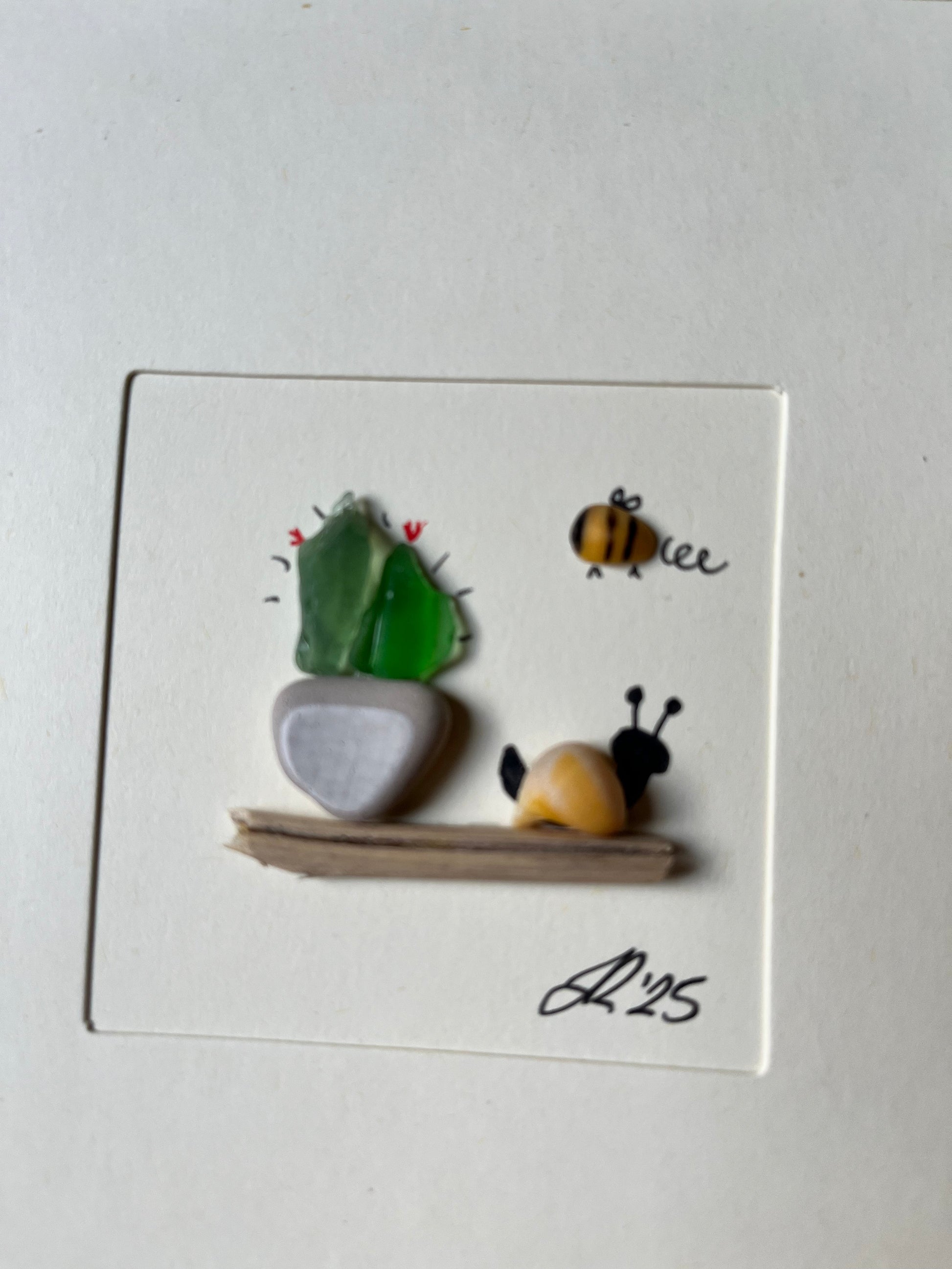 Snail and Pot Blank Card