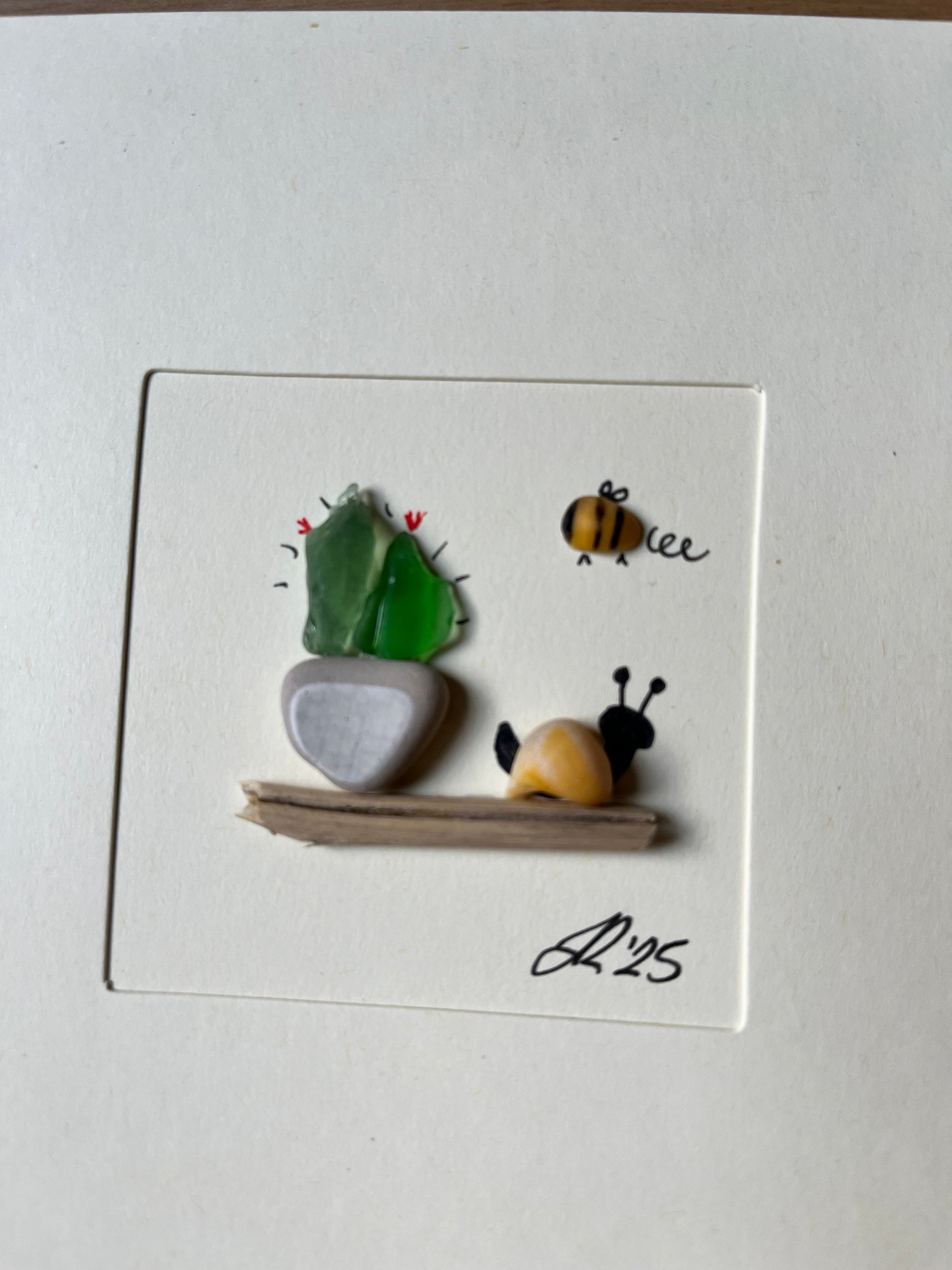 Snail and Pot Blank Card