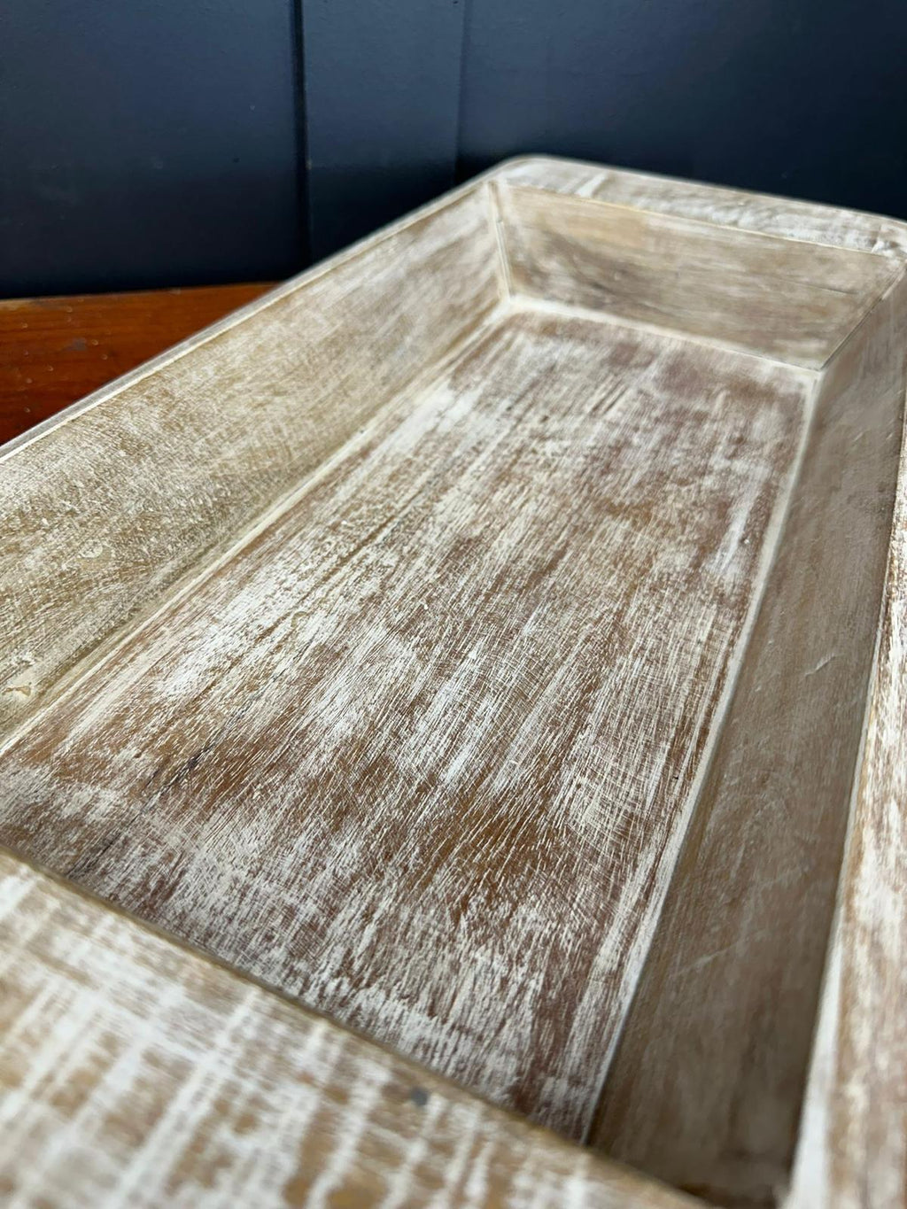 Rustic Wooden Serving Bowl and Bread Board Tray