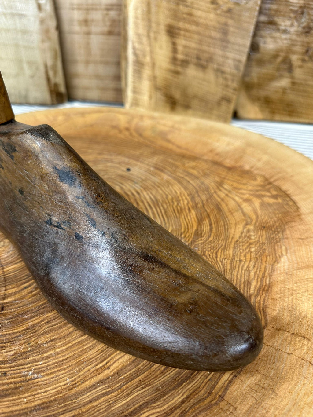Vintage Wooden Shoe Stretcher and Paper Roll Holder