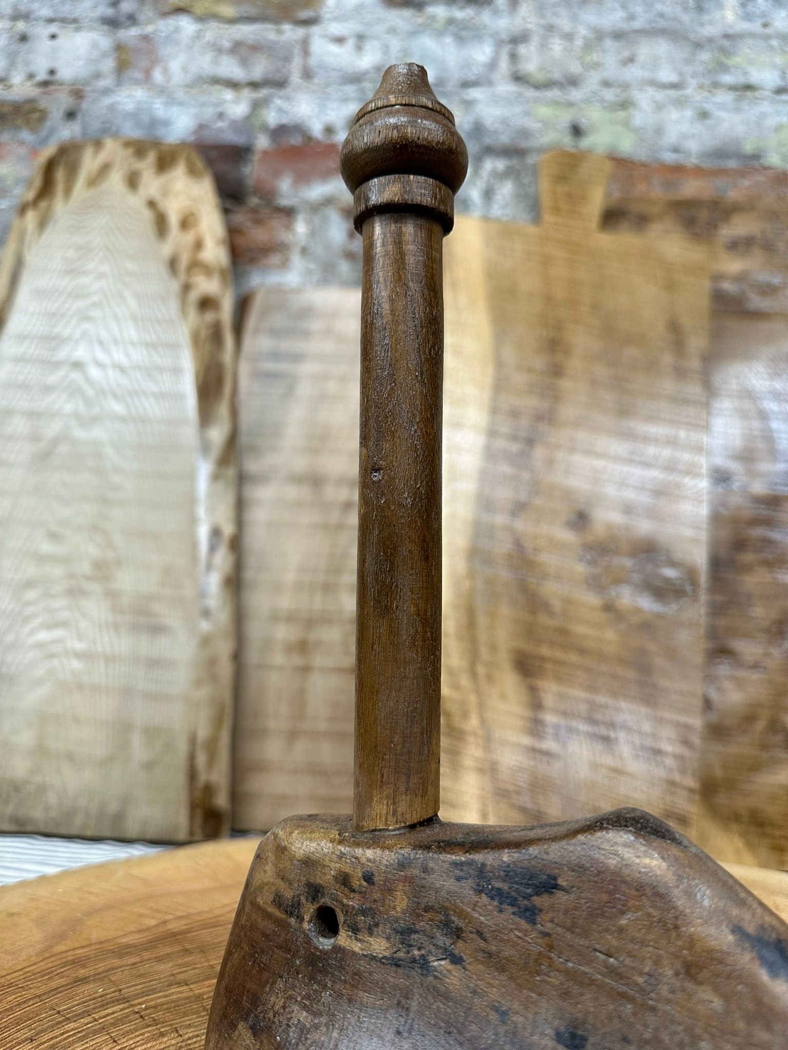 Vintage Wooden Shoe Stretcher and Paper Roll Holder